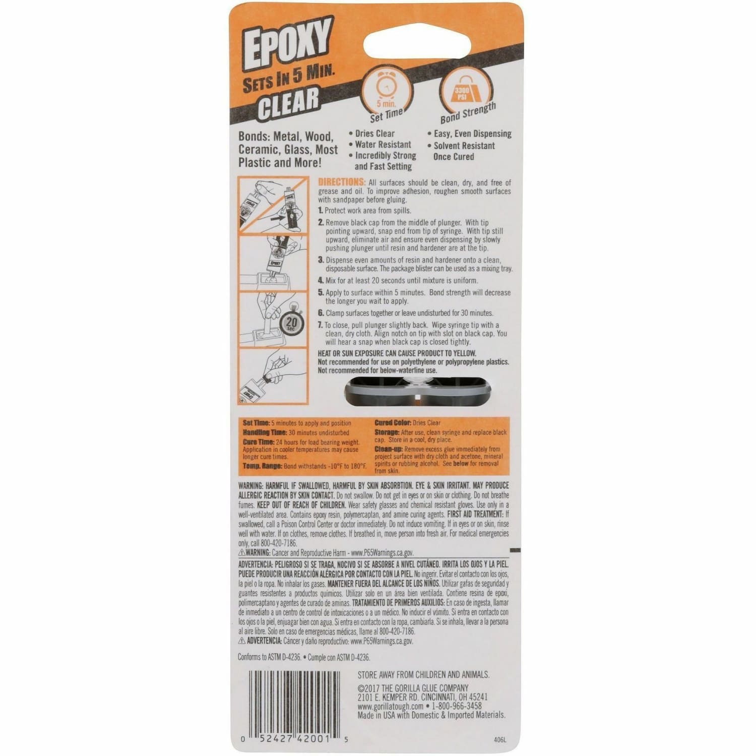 Gorilla Epoxy - 0.85 oz - Clear - 1 Each - Image 5