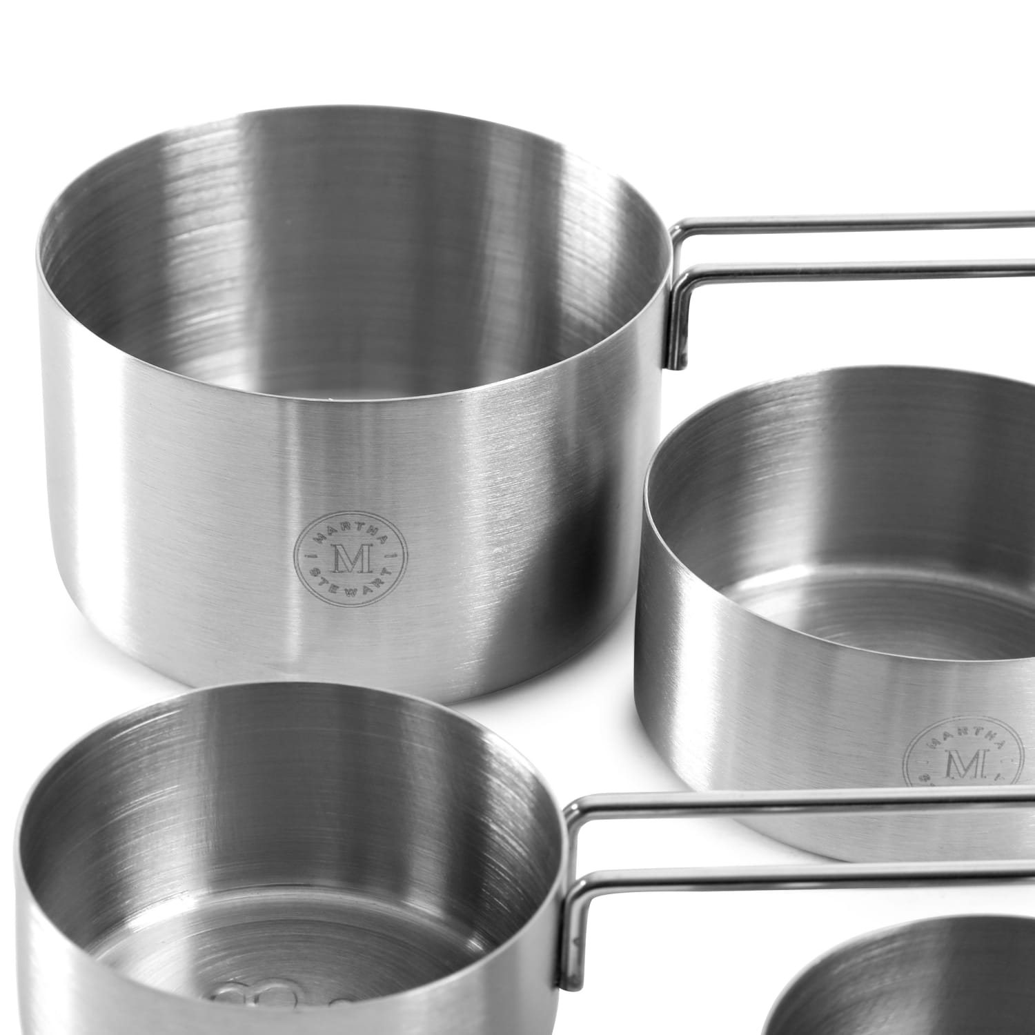 Martha Stewart Stainless-Steel Measuring Cups, Silver - Image 3