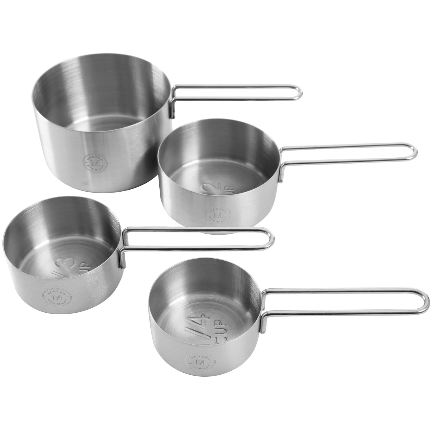 Martha Stewart Stainless-Steel Measuring Cups, Silver - Image 4