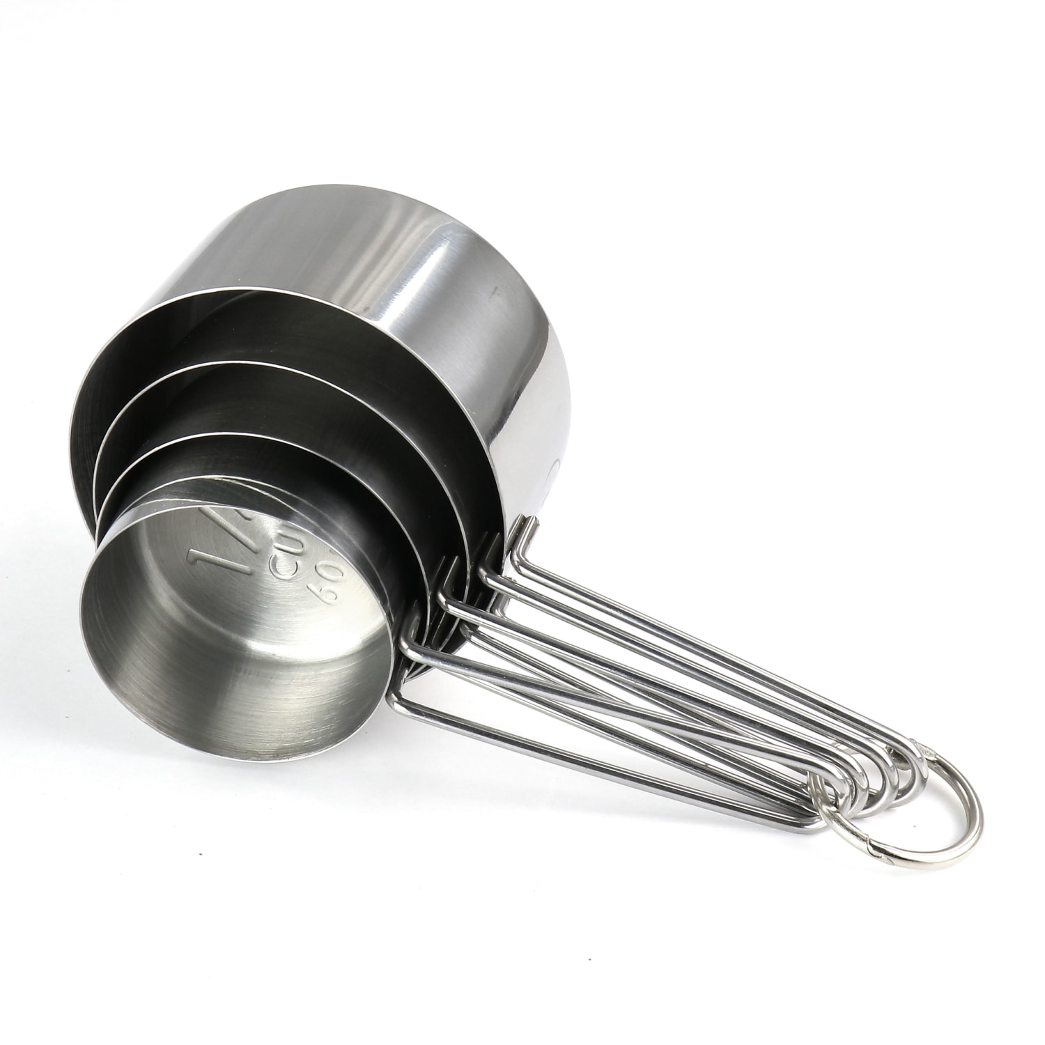 Martha Stewart Stainless-Steel Measuring Cups, Silver - Image 5
