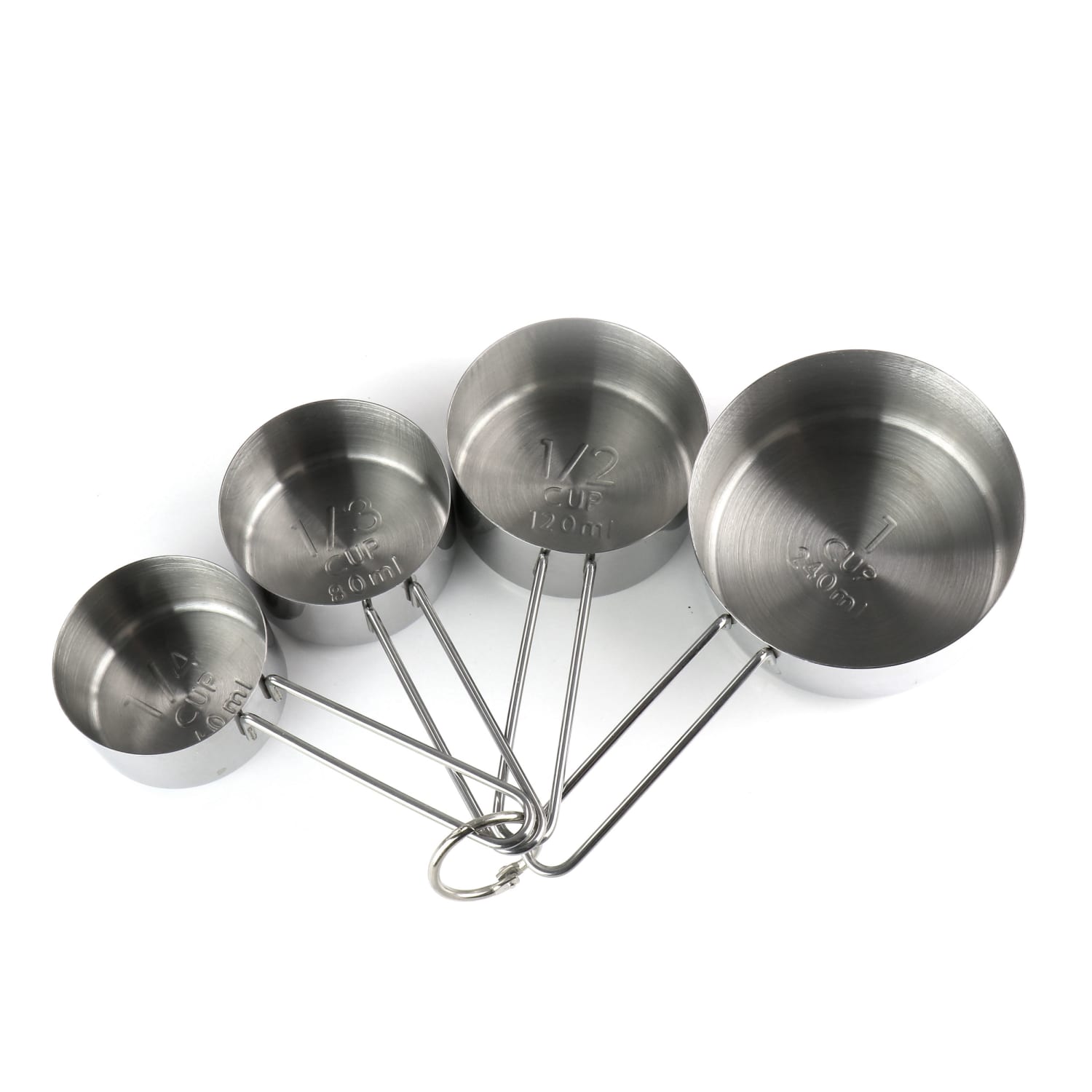 Martha Stewart Stainless-Steel Measuring Cups, Silver - Image 6