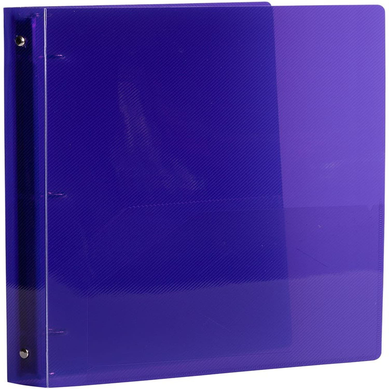 JAM PAPER 3 Ring Plastic Binder, 1 inch, Purple - Image 3