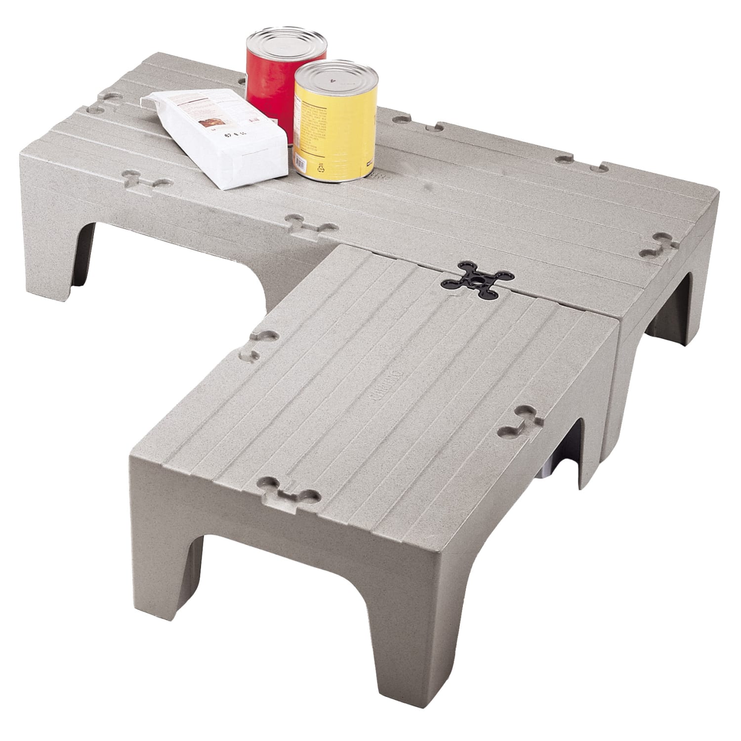 Cambro Solid Dunnage Rack, 12inH x 21inW x 30inD, Speckled Gray - Image 3