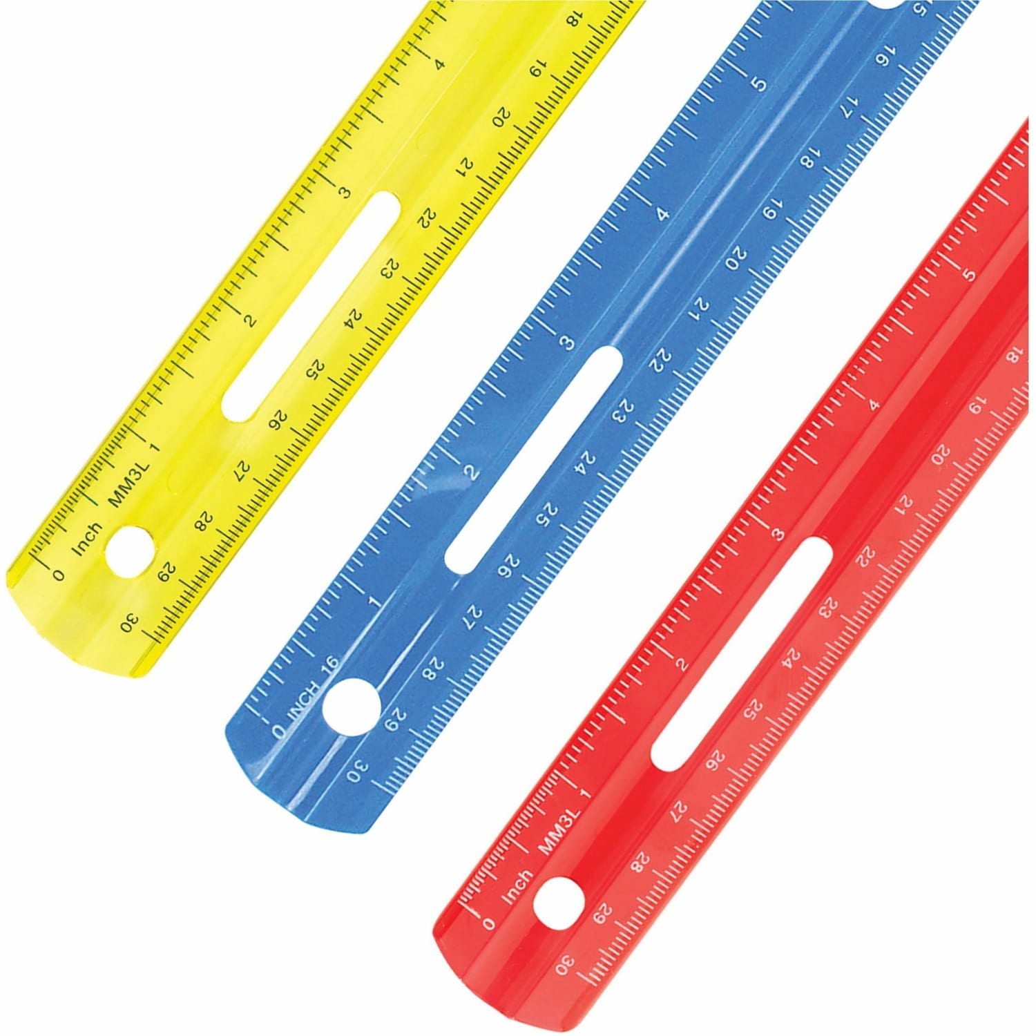 Westcott 12in Plastic Ruler - 12in Length - 1/16 Graduations - Imperial, Metric Measuring System - Plastic - 1 Each - Assorted - Image 6