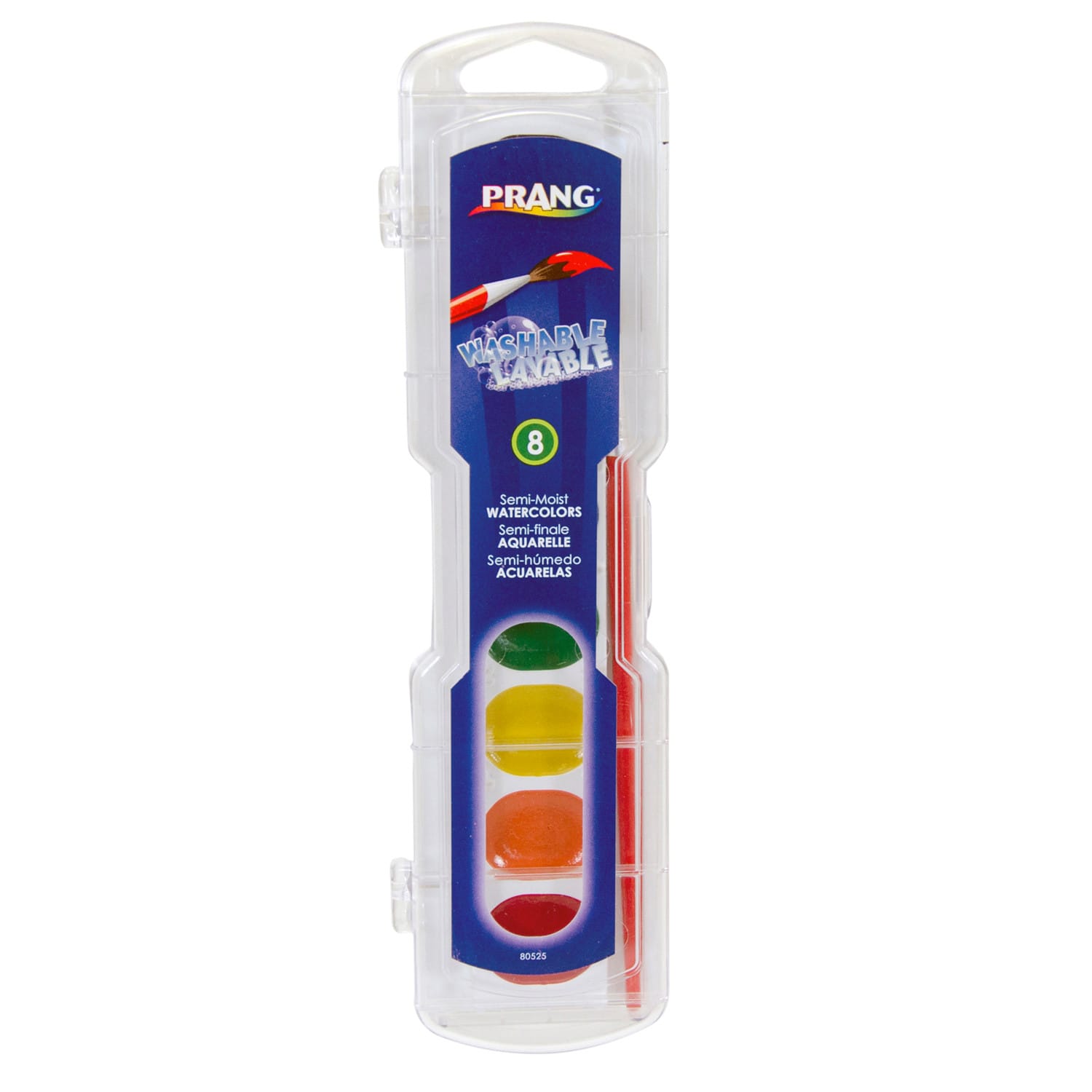 Prang Semi-Moist Washable Watercolor Sets, 8 Colors Per Set, Pack Of 6 Sets - Image 3