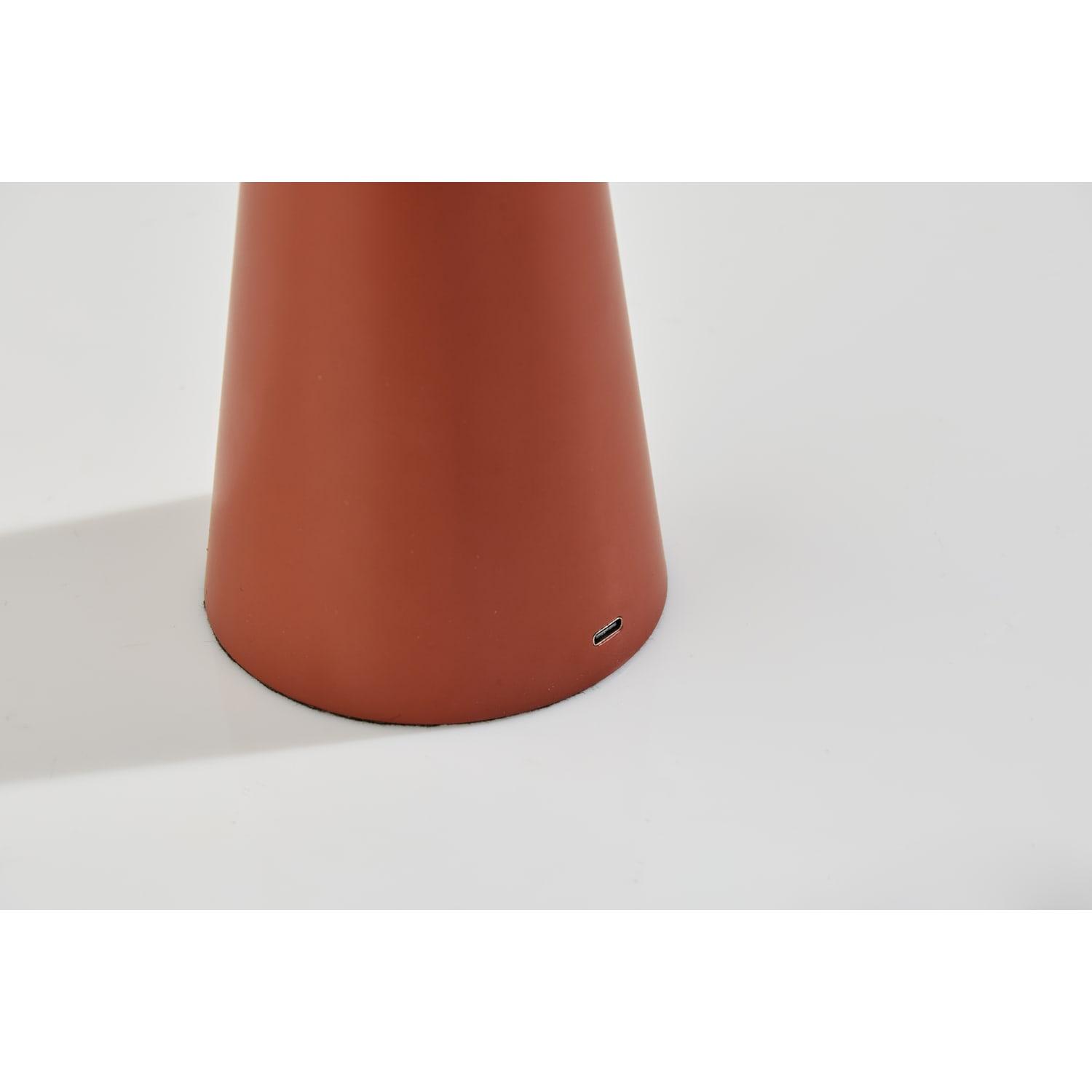 Adesso Ozzie LED Cordless Indoor/Outdoor Table Lamp, 11-1/4inH, White Shade/Reddish Brown Base - Image 4
