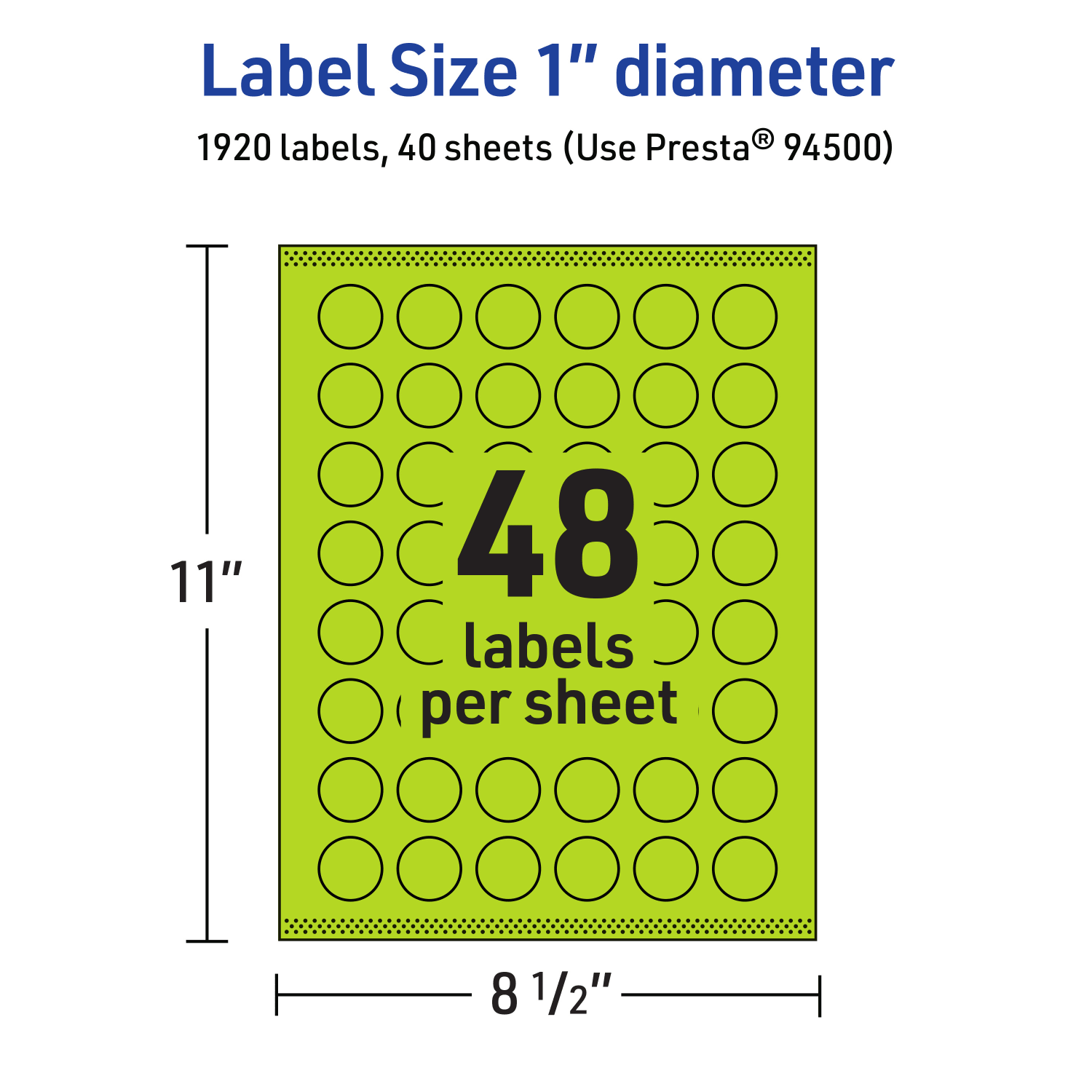 Avery Print-To-The-Edge Labels With Sure Feed Technology And Easy Peel Label Feature, 94500-BGP40, Round, 1in, Matte Bright Green, Pack of 1920 - Image 6