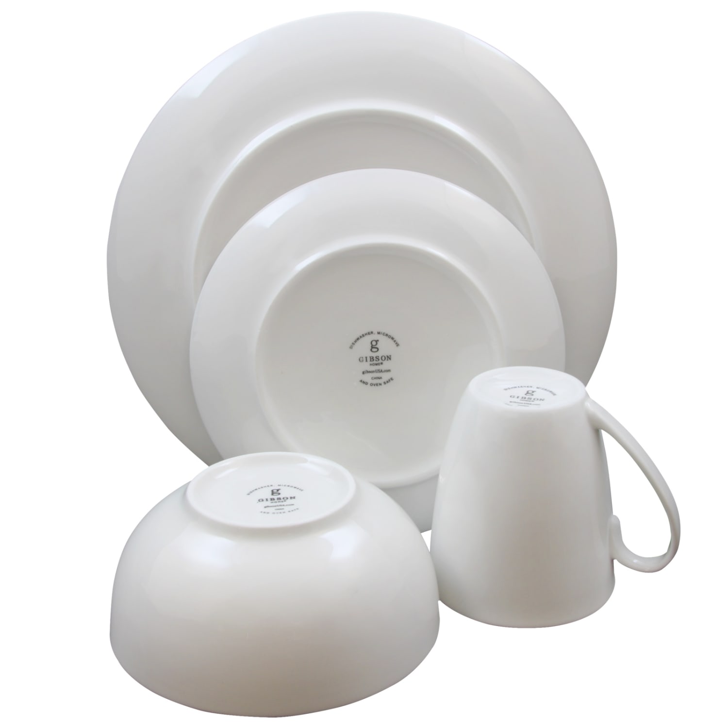 Gibson Home Ogalla 16-Piece Dinnerware Set, White - Image 6