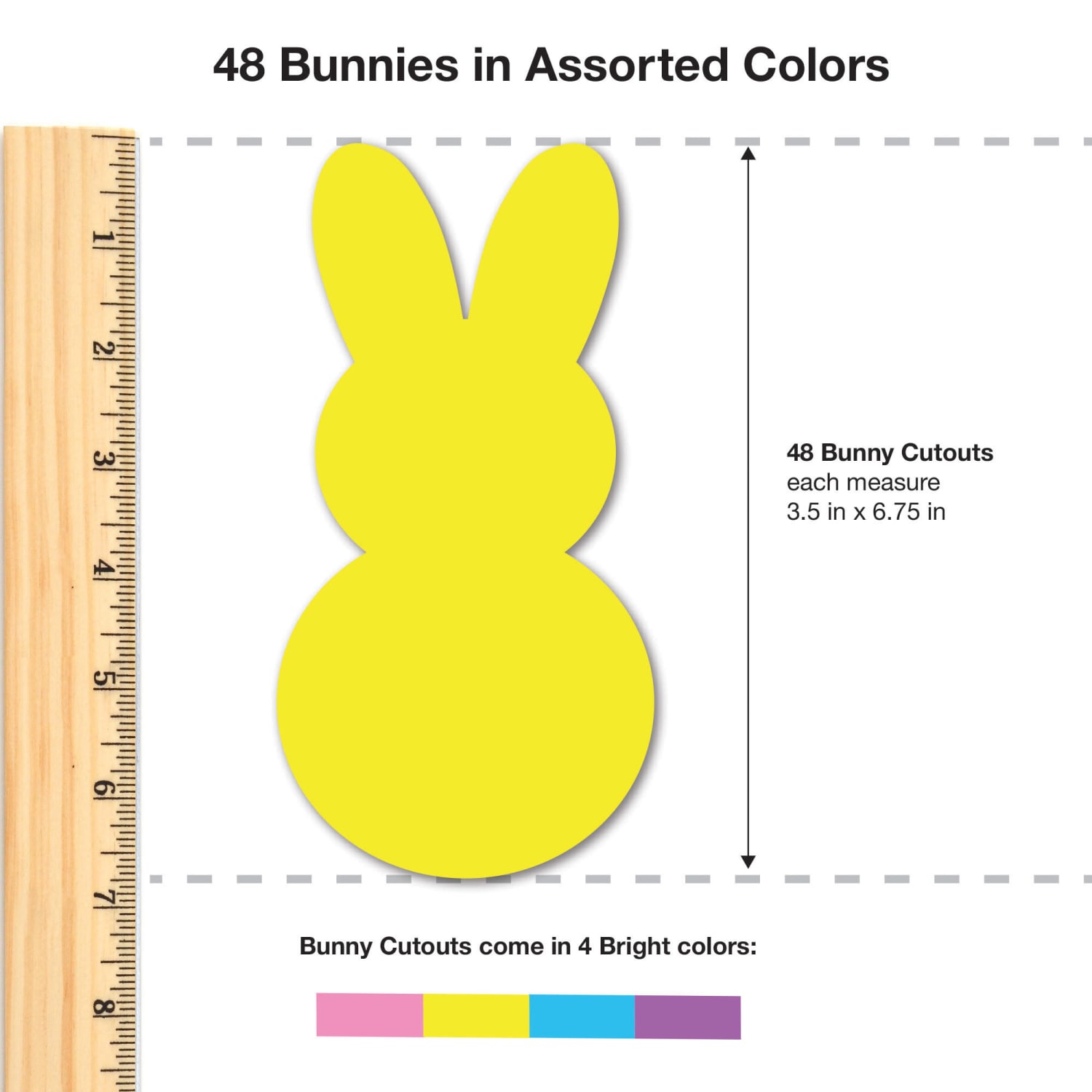 FreshCut Crafts Punch Out Paper Cutouts, Spring Holiday Shapes, Valentine Hearts, Shamrocks & Easter Bunny, 228 Pieces - Image 3