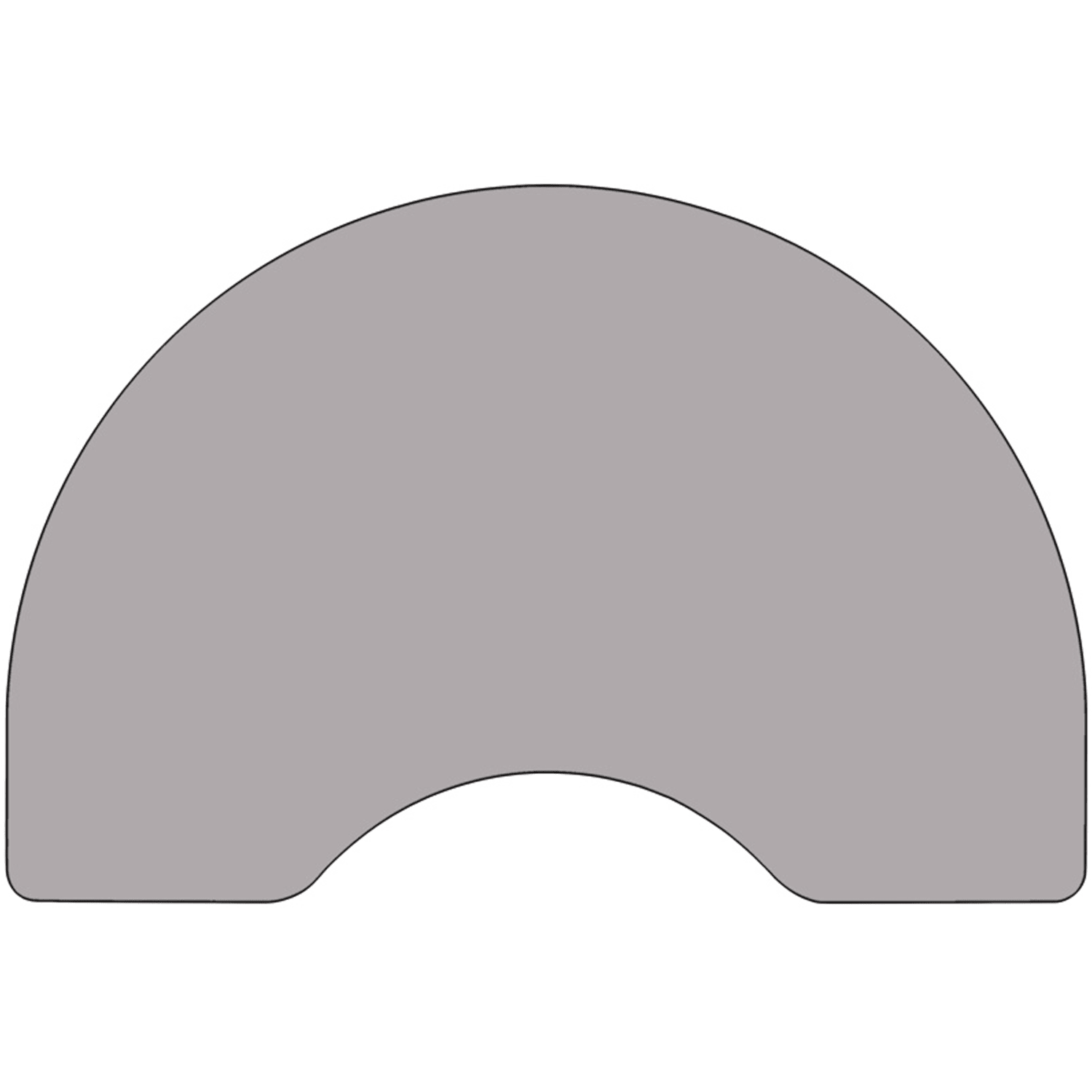 Flash Furniture 96inW Kidney Thermal Laminate Activity Table With Short Height-Adjustable Legs, Gray - Image 4