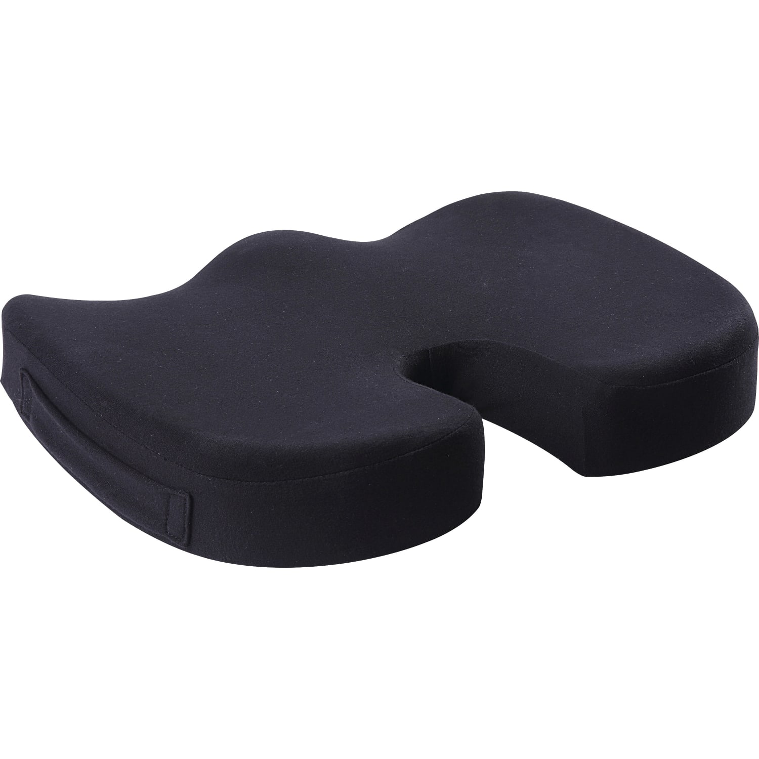 Lorell Butterfly-Shaped Seat Cushion - 17.50inx15.50in - Fabric, Memory Foam, Silicone