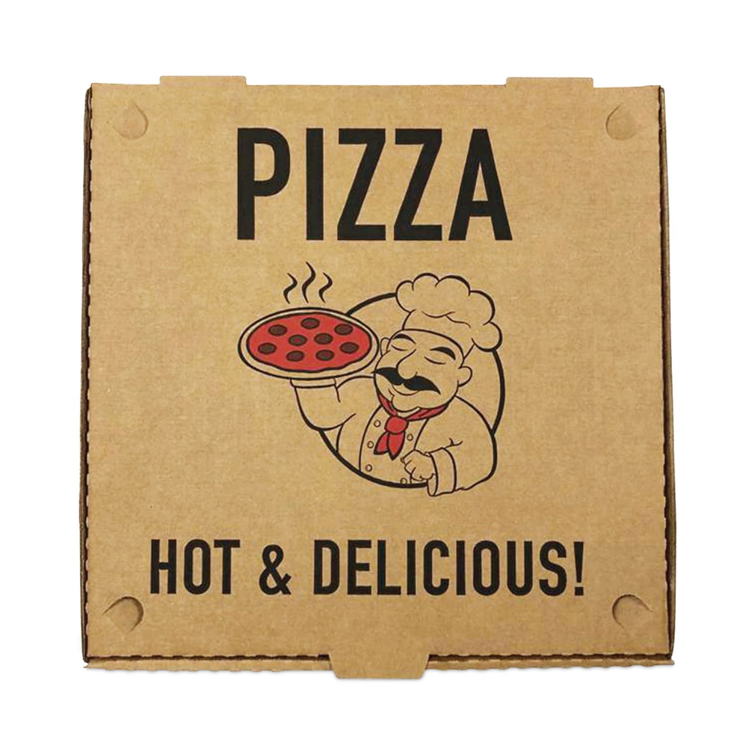 BluTable Pizza Boxes, 2inH x 12inW x 12inD, Kraft, Pack Of 50 Boxes