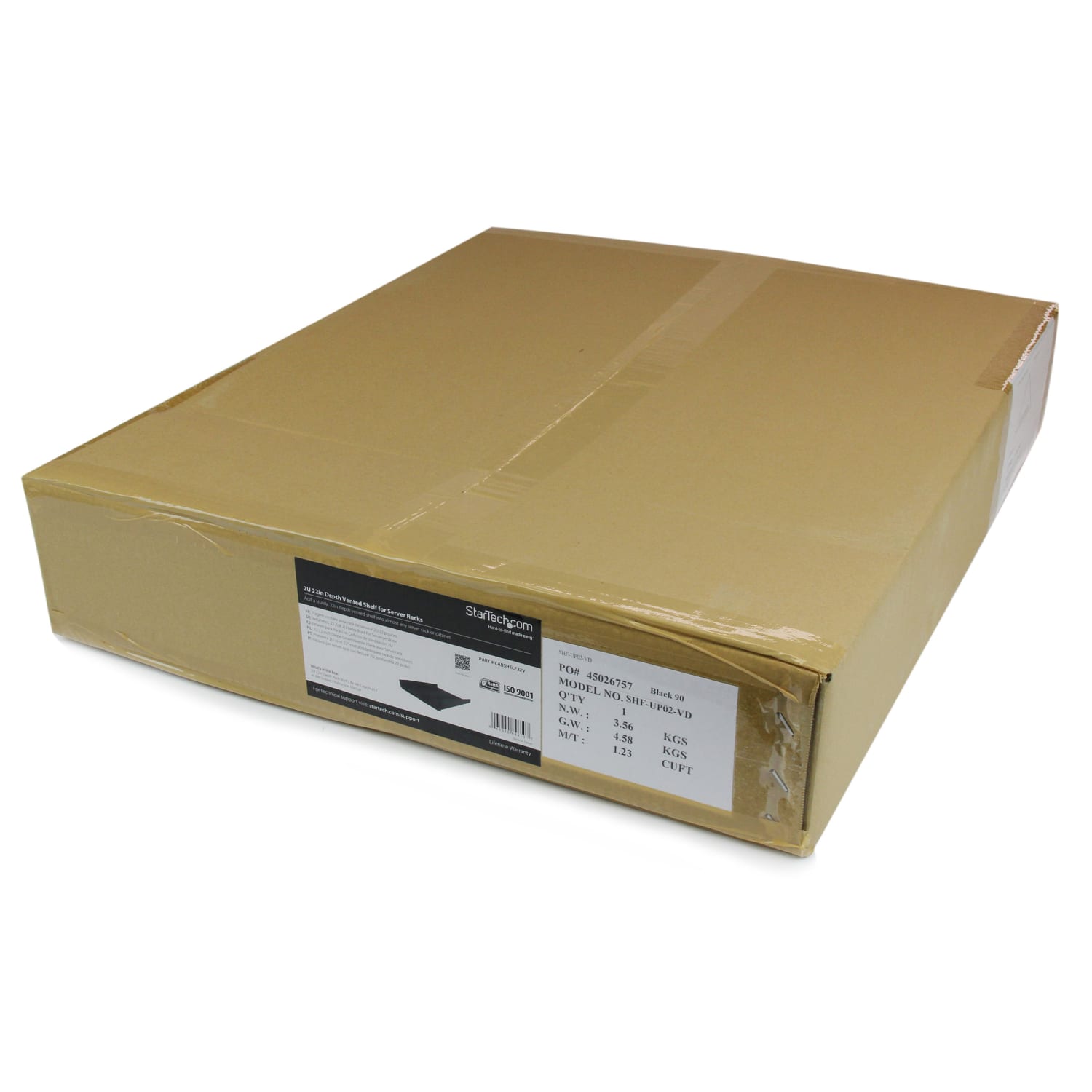 StarTech.com 2U 22in Vented Rack Mount Shelf - Fixed 22 inch Deep antilever Rackmount Tray for Server Rack Cabinet Shelf - 50lbs / 23kg - Image 4