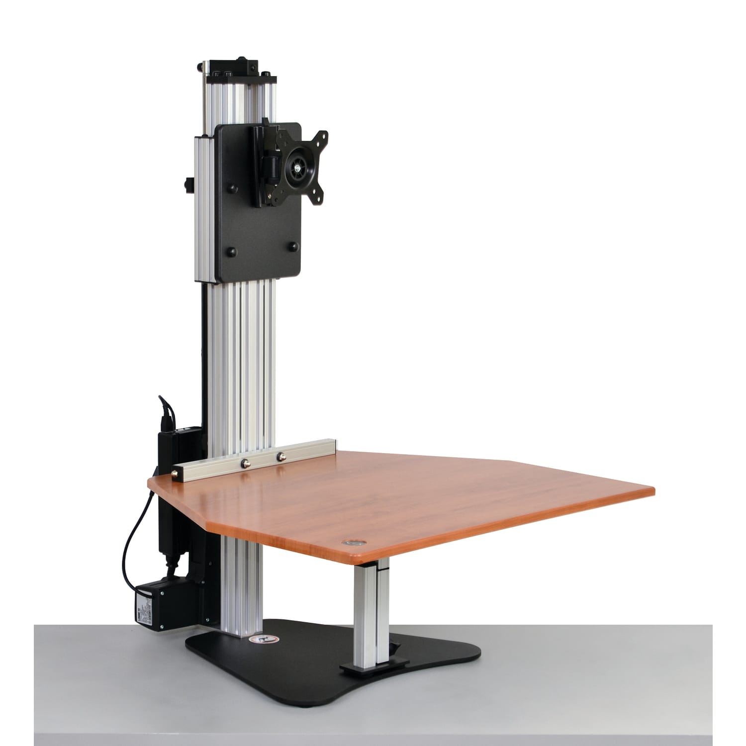 Ergo Desktop Electric Kangaroo Pro Stand, 27 1/2inH x 28inW x 28inD, Cherry, Standard Delivery - Image 4