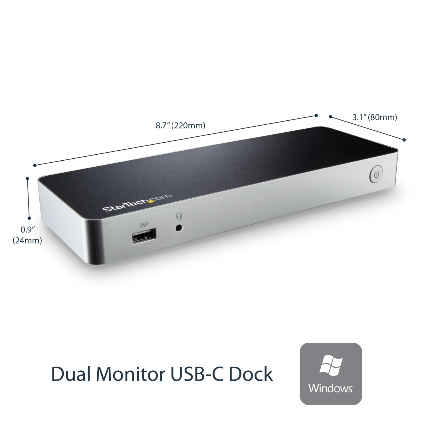 StarTech.com Dual Monitor USB-C Dock - Windows - 60W PD - 5x USB 3 - Dual HDMI /DVI - No Display Driver Setup - HDMI to DVI Adapters - Image 3
