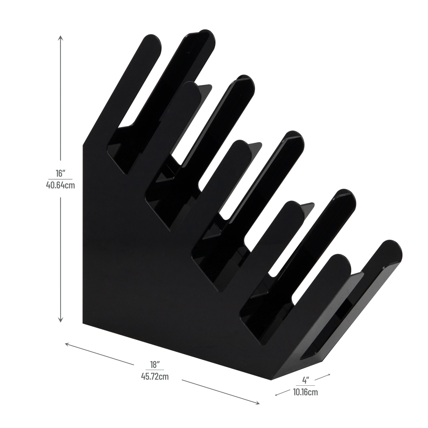Mind Reader Cup and Lid Dispenser Countertop Organizer, 16in H x 18in W x 4in D, Black - Image 4