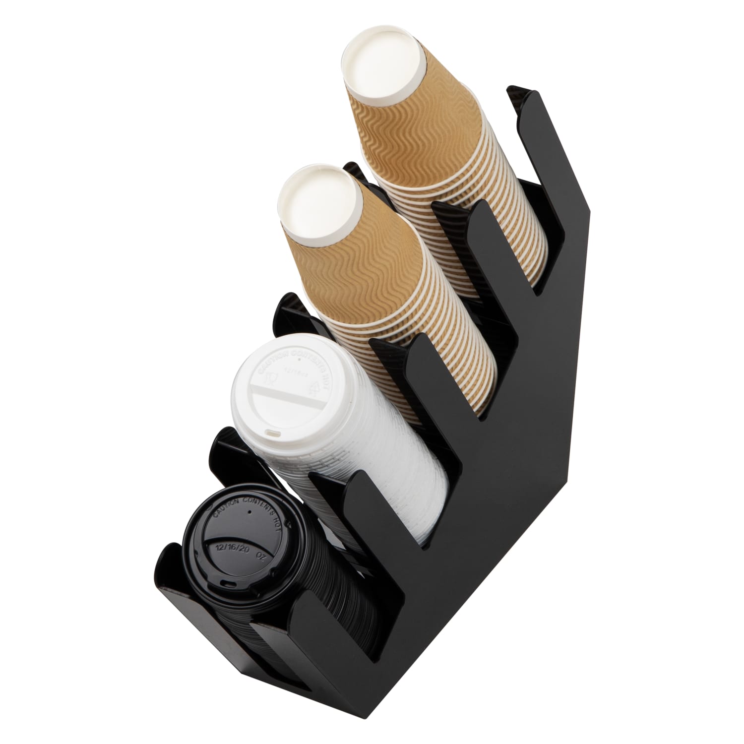 Mind Reader Cup and Lid Dispenser Countertop Organizer, 16in H x 18in W x 4in D, Black - Image 5