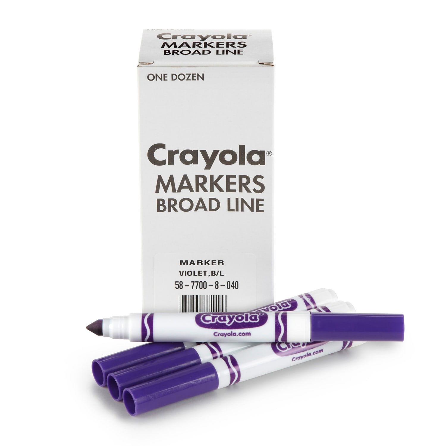 Crayola Bulk Markers, Conical Tip, Violet (Purple), 12 Per Pack, Set Of 3 Packs - Image 3