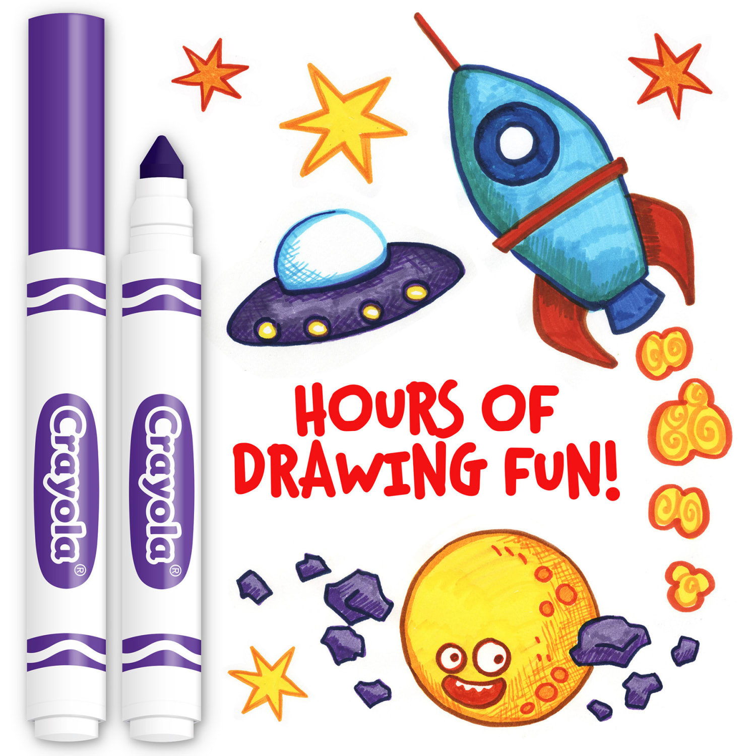 Crayola Bulk Markers, Conical Tip, Violet (Purple), 12 Per Pack, Set Of 3 Packs - Image 6