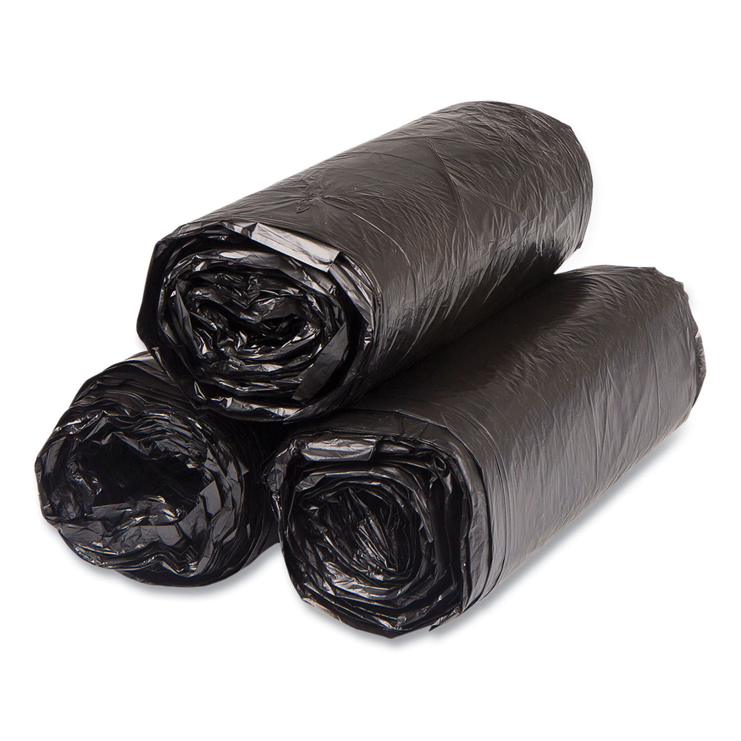 Inteplast Group High-Density Commercial Can Liners, 16 gal, 6 mic, 24in x 33in, Black, Interleaved Roll, 50 Bags/Roll, 20 Rolls/Carton - Image 6