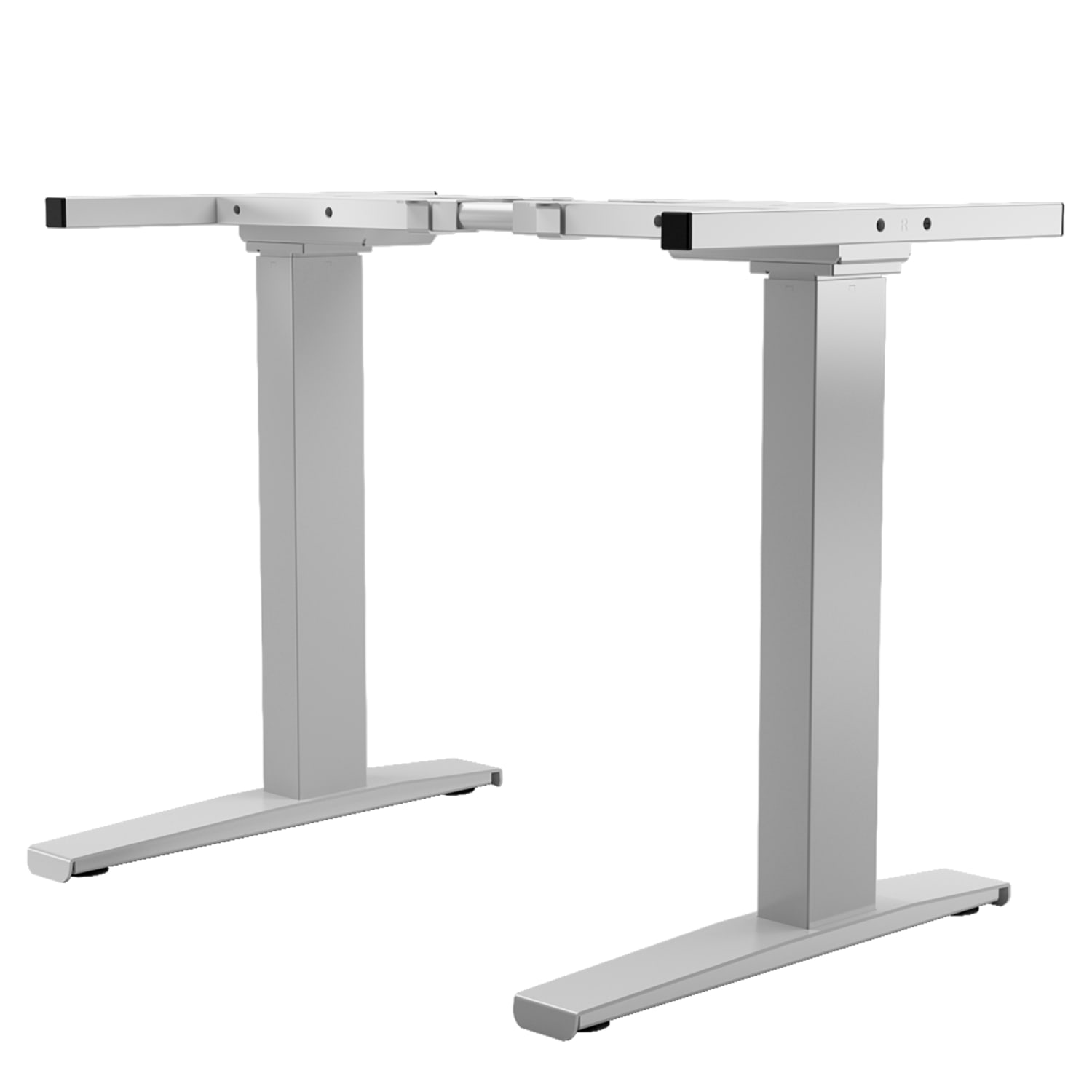 Fellowes Triumph LX Electric Height Adjustable 2-Leg Table Base, For Tables 48in-72in x 24in, 43-1/2inH x 48inW x 24inD, Silver - Image 3