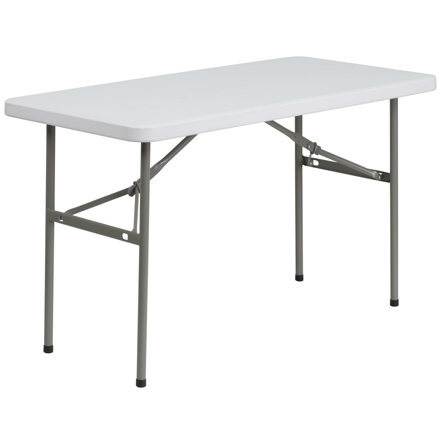 Flash Furniture Plastic Folding Table, 29inH x 24inW x 48-1/4inD, Granite White - Image 3