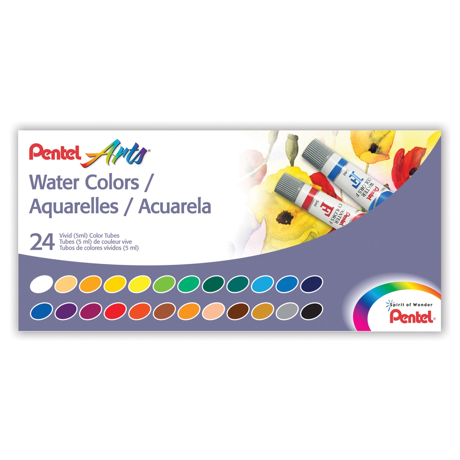 Pentel Watercolor Paints, 4.05 Oz, Set Of 24 Tubes - Image 3