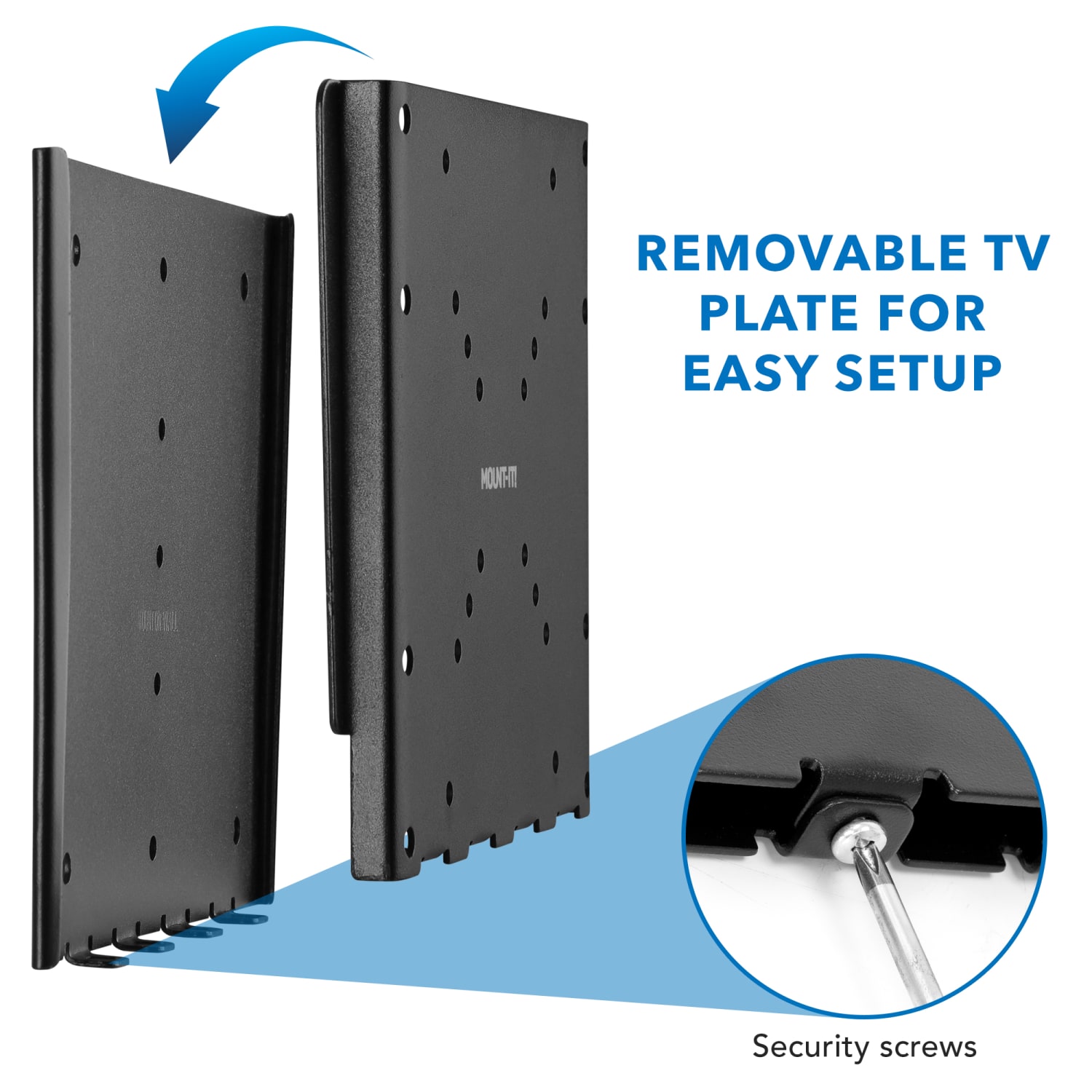 Mount-It! MI-306 Low-Profile Fixed TV Mount, Black - Image 3