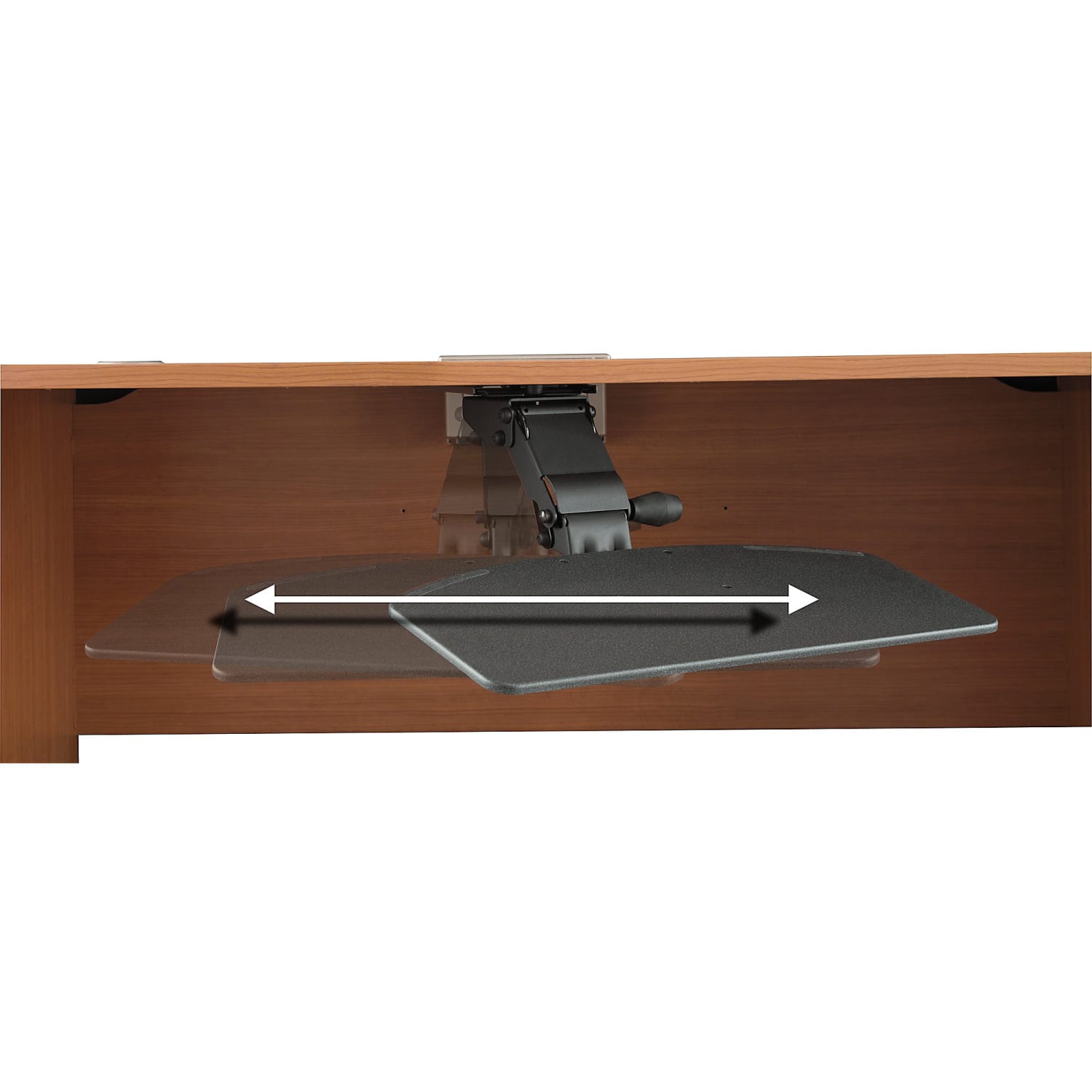 Bush Business Furniture Articulating Keyboard Tray, Galaxy Black, Standard Delivery - Image 6