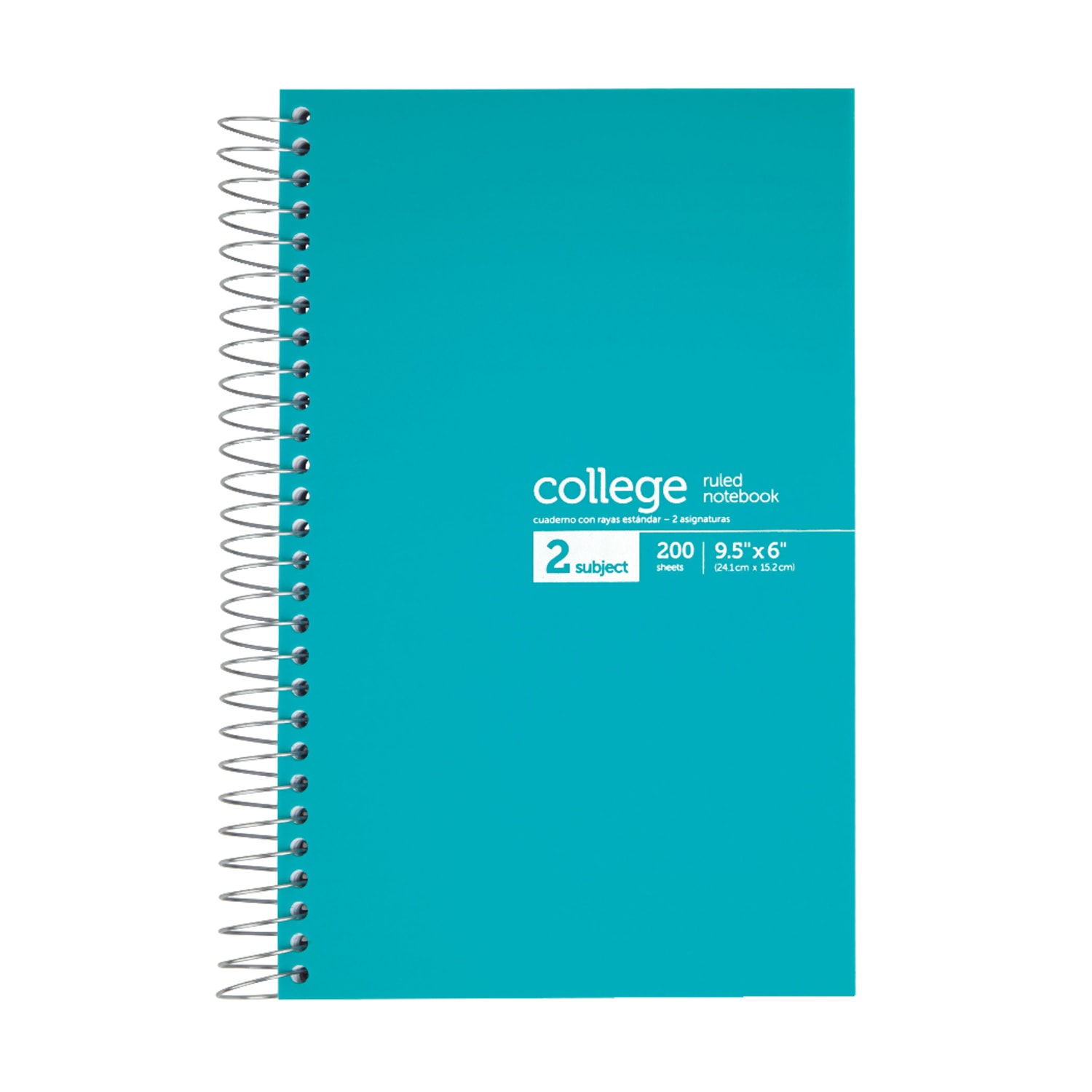 Office Depot Brand Notebook, 9 1/2in x 6in, 2 Subjects, College Ruled, 400 Pages (200 Sheets), Assorted Colors - Image 4