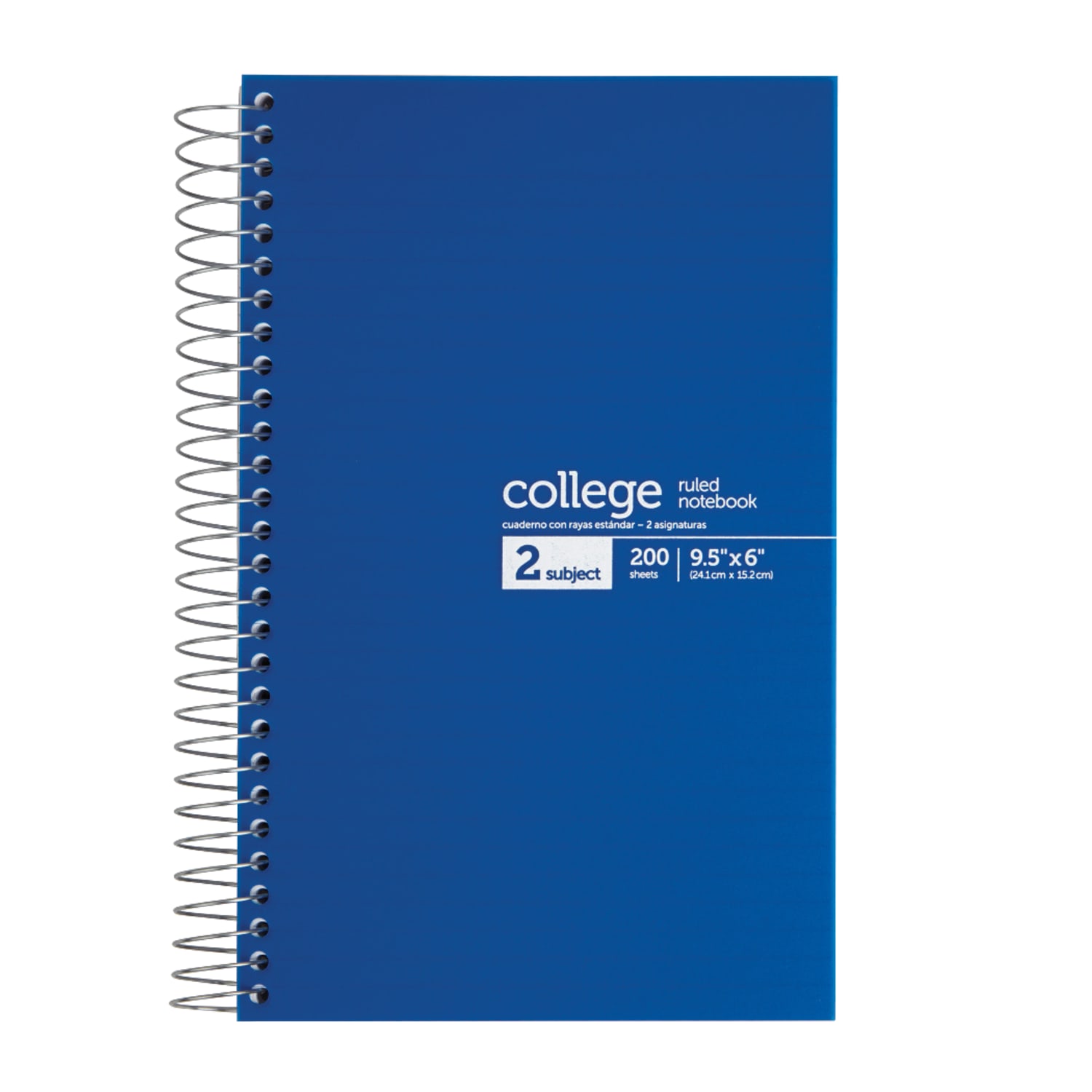 Office Depot Brand Notebook, 9 1/2in x 6in, 2 Subjects, College Ruled, 400 Pages (200 Sheets), Assorted Colors - Image 6