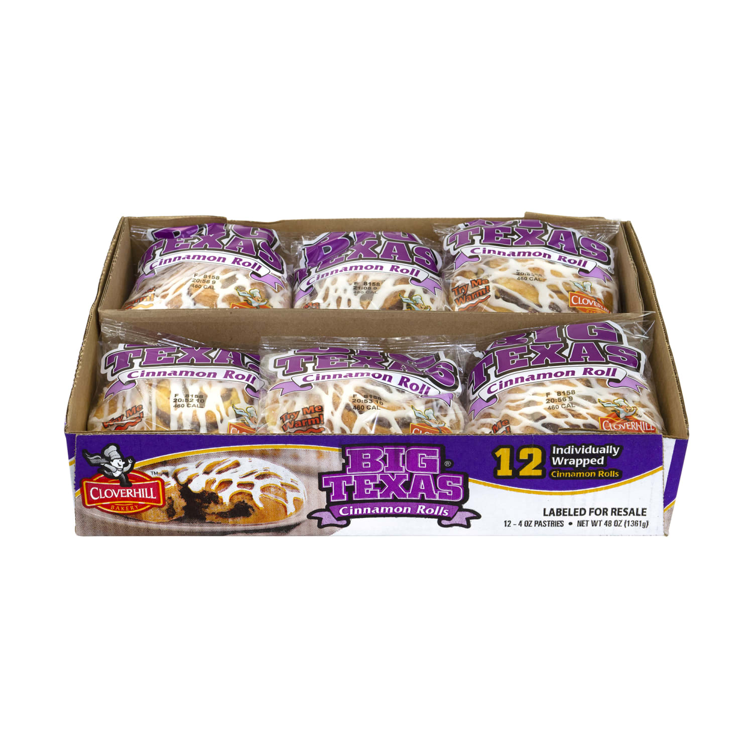 National Brand Cloverhill Big Texas Cinnamon Roll, 4 Oz, Pack Of 12 - Image 5