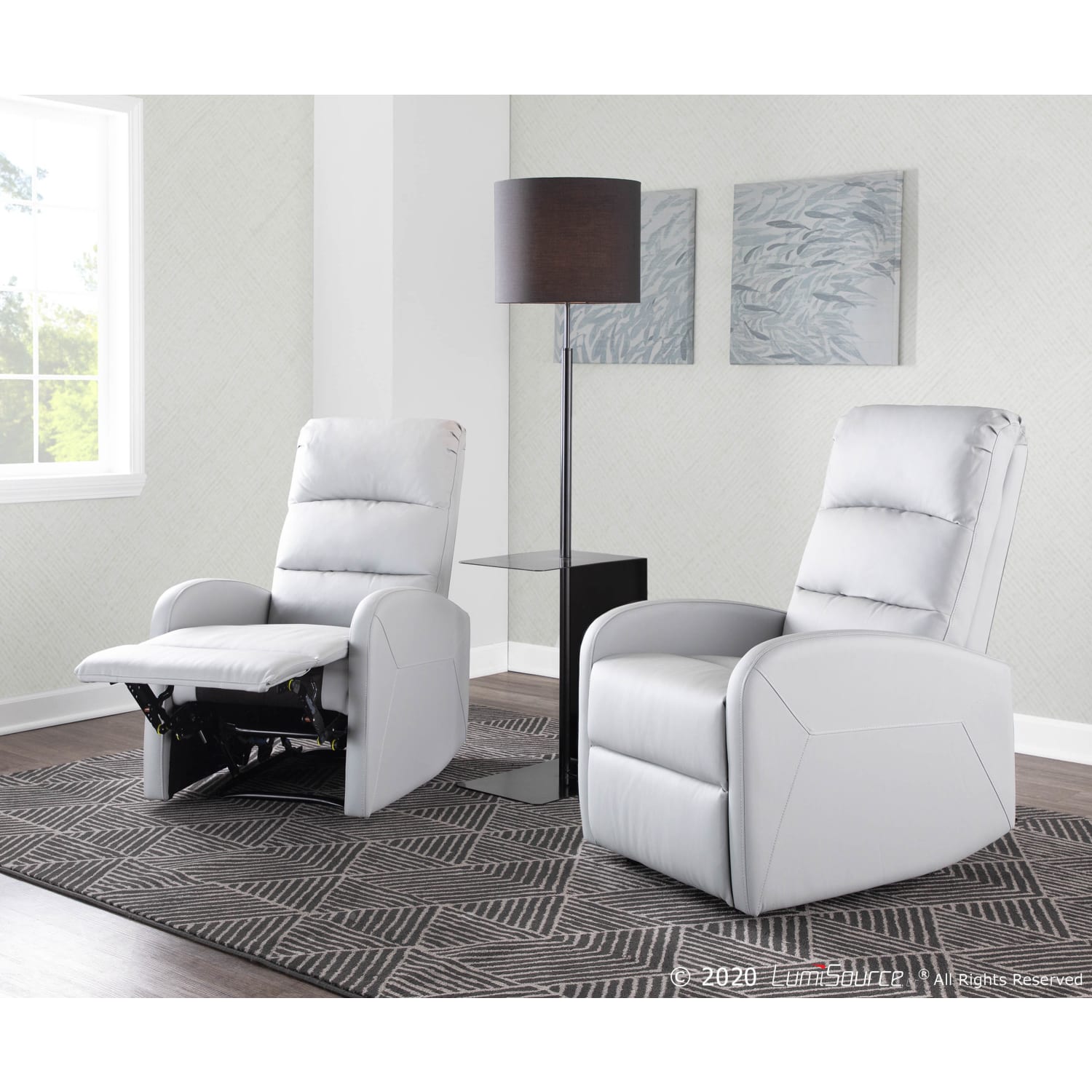 LumiSource Dormi Recliner Light Gray PopularChairscom