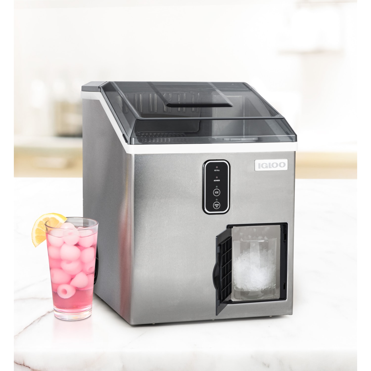 Igloo 44 Lb Ice Maker And Dispensing Ice Shaver, Silver - Image 3