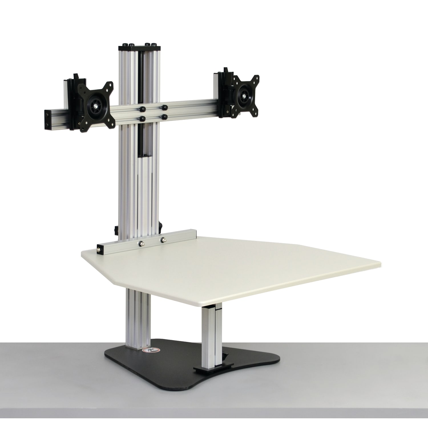 Ergo Desktop Wallaby Elite 28inW Adjustable Height Desk Converter, Putty, Partially Assembled - Image 4