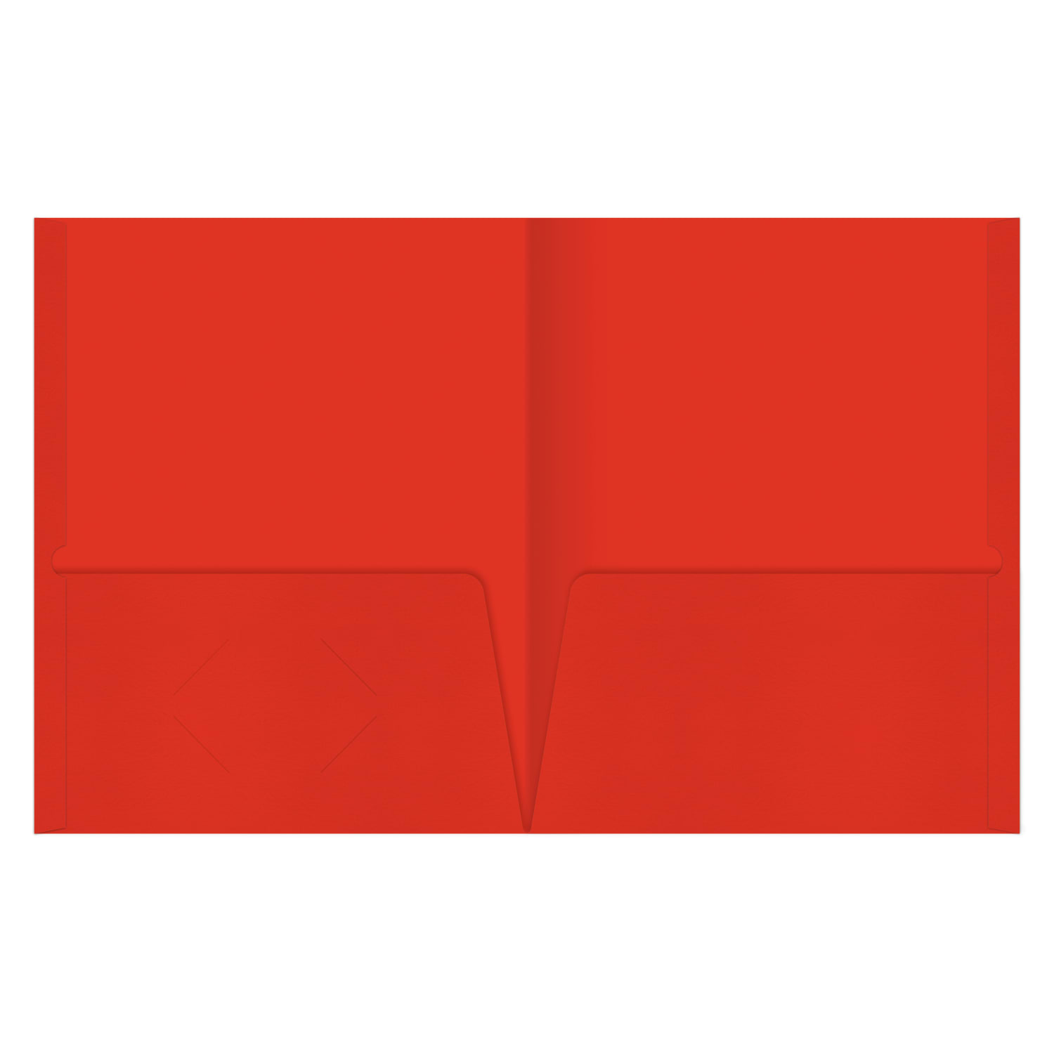 Office Depot Brand 2-Pocket Paper Folders, Red, Pack of 25 - Image 3