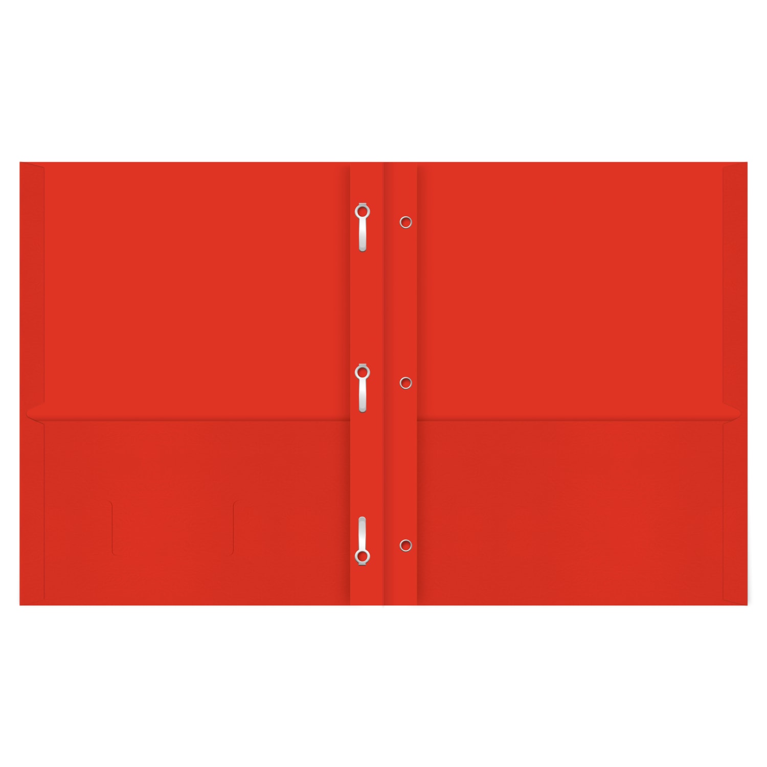 Office Depot Brand 2-Pocket Paper Folders With Prongs, Red, Pack Of 25 - Image 3