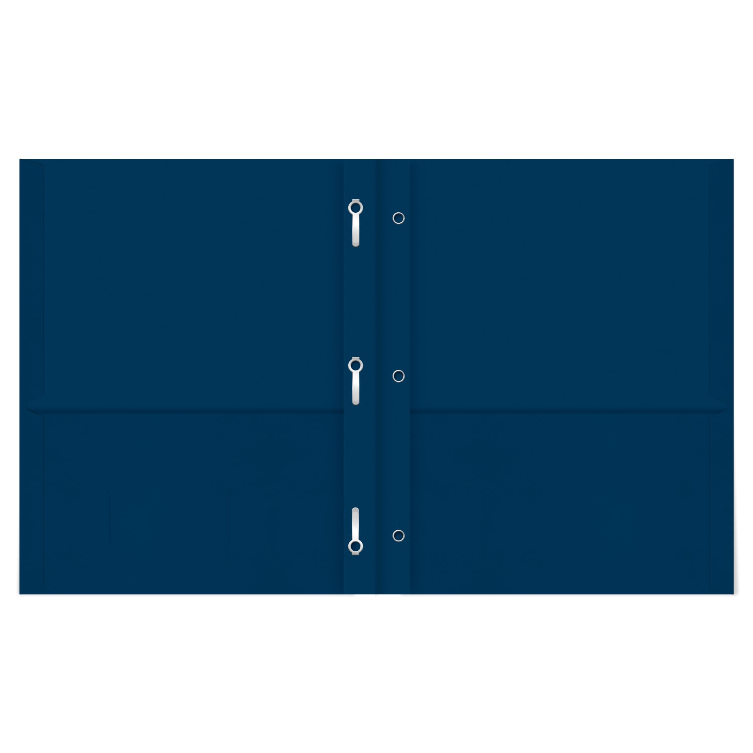 Office Depot Brand 2-Pocket Paper Folders with Prongs, Dark Blue, Pack Of 25 - Image 3
