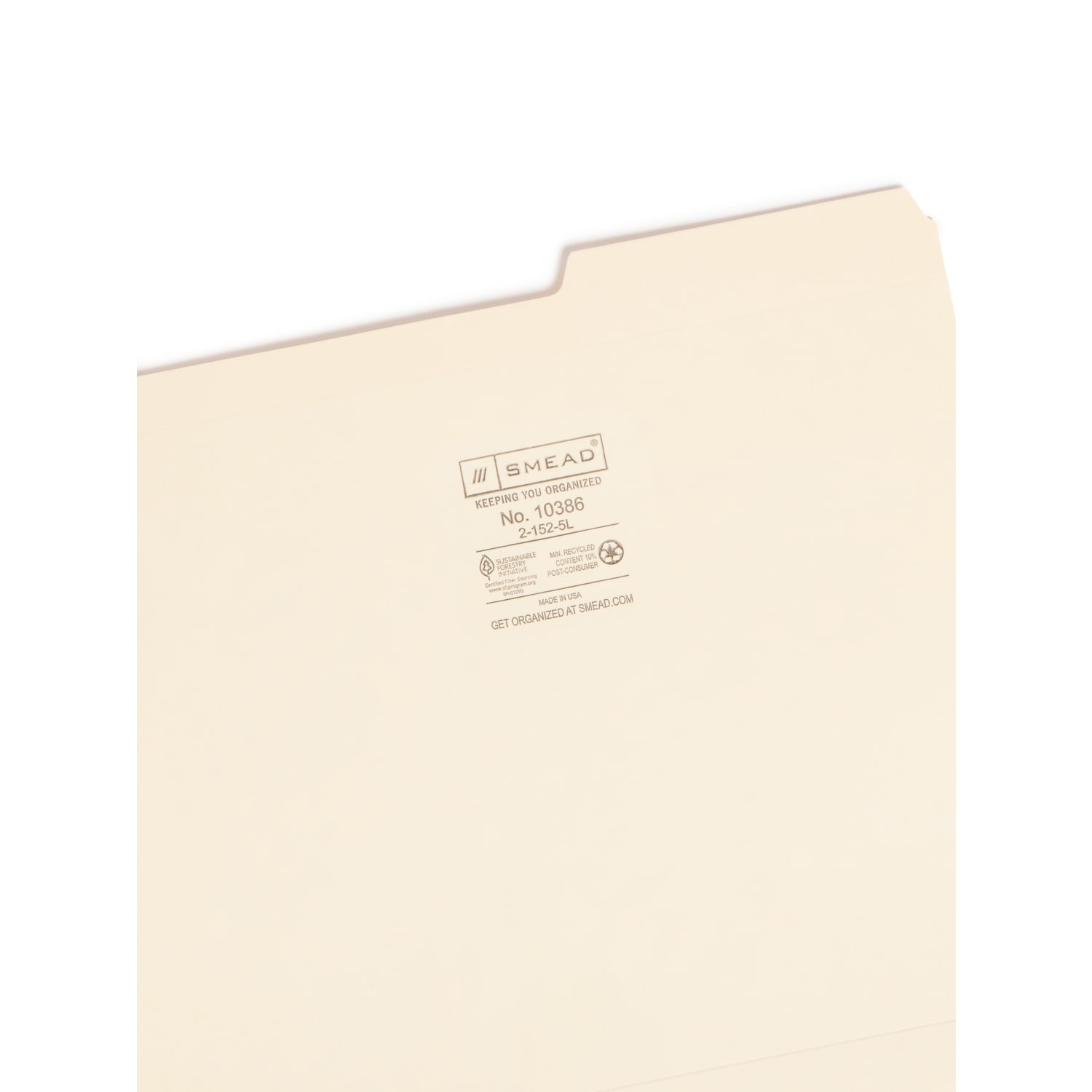 Smead Reinforced Tab Guide-Height File Folders, Letter Size, 2/5 Cut, Right Position, Manila, Box Of 100 - Image 4