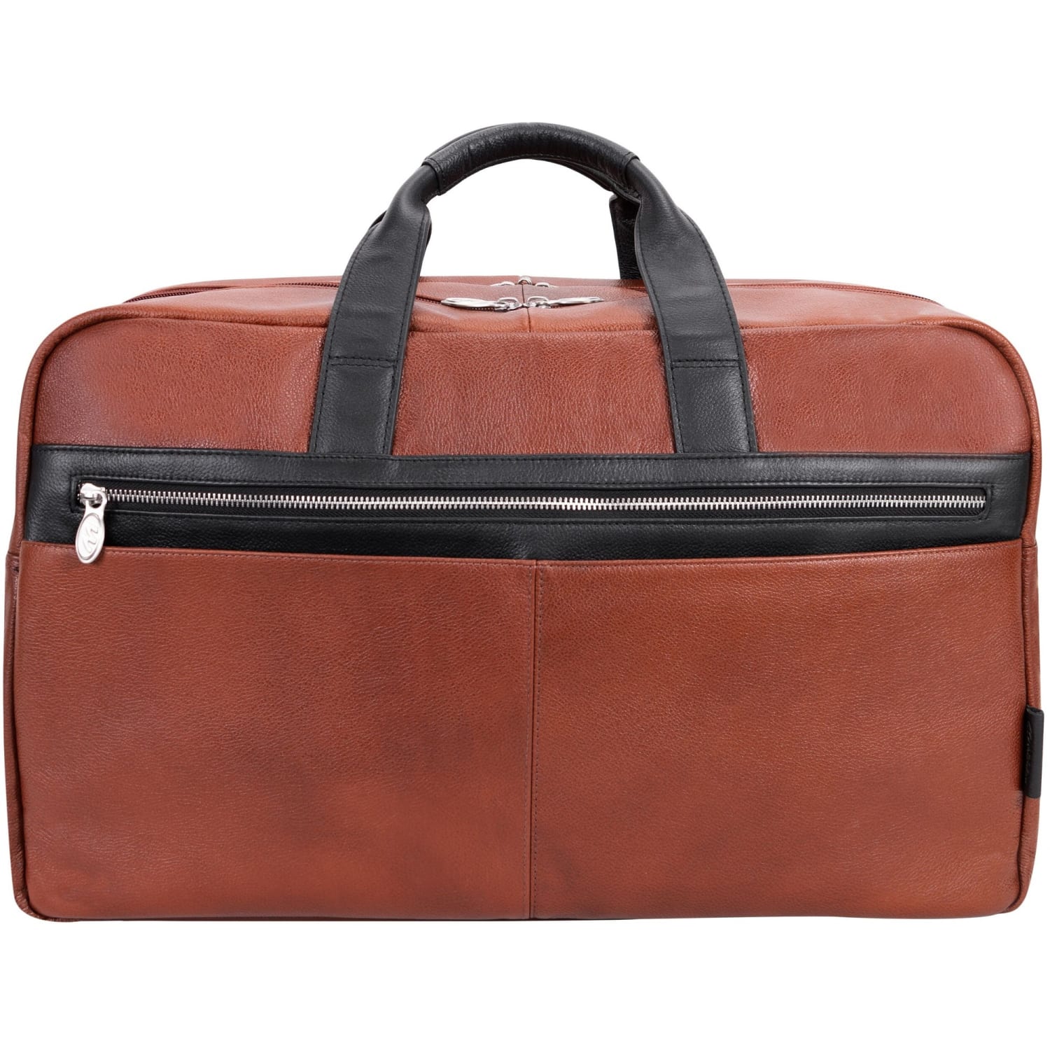 McKleinUSA Wellington Leather Laptop & Tablet Carry-All Duffel Bag, 13inH x 9inW x 21inD, Brown - Image 4