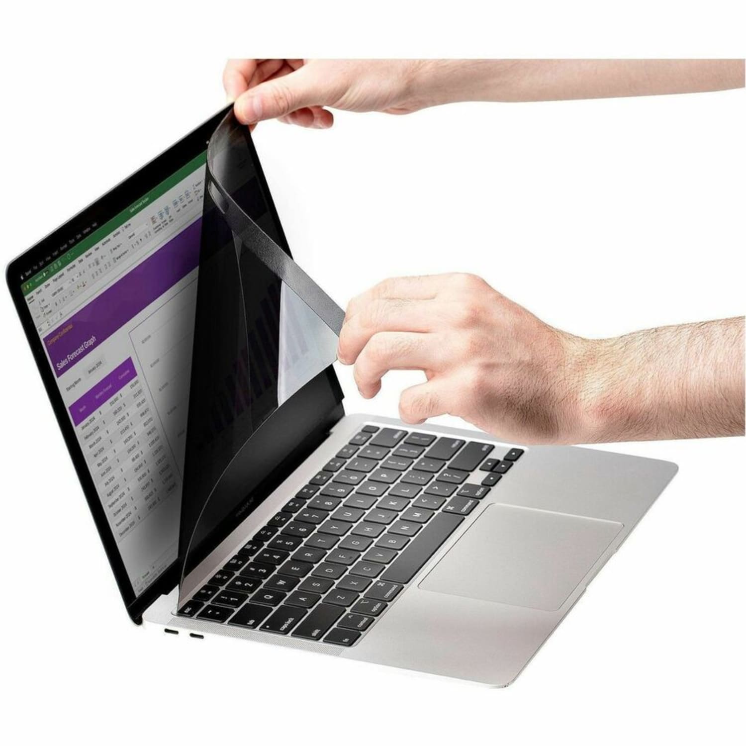 StarTech.com 15in Laptop Privacy Screen - Magnetic - Anti Blue Light - 30+/- Degree Viewing Angle - MacBook Privacy Filter (PRIVSCNMAC15) - Image 6
