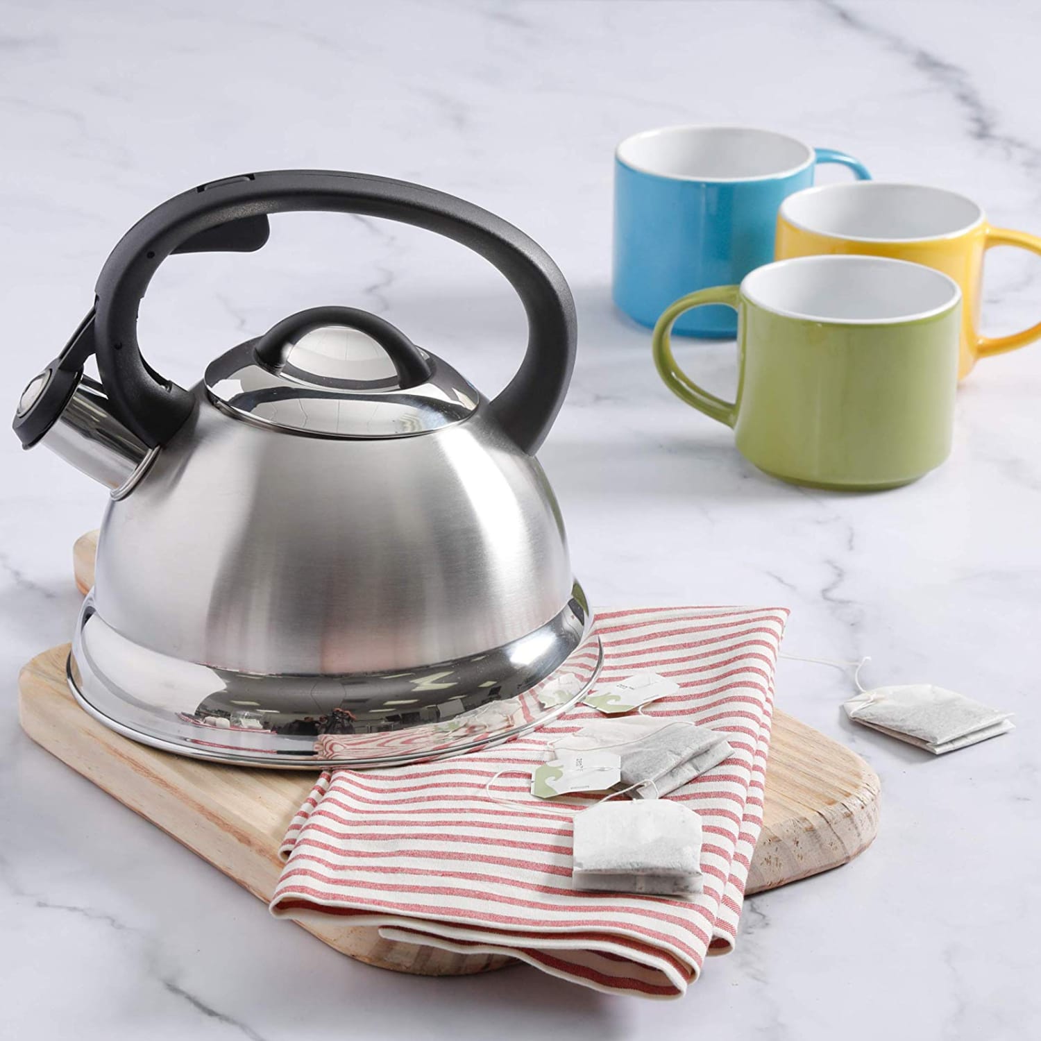 Mr. Coffee 1.7-Quart Tea Kettle, Flintshire, Silver - Image 3