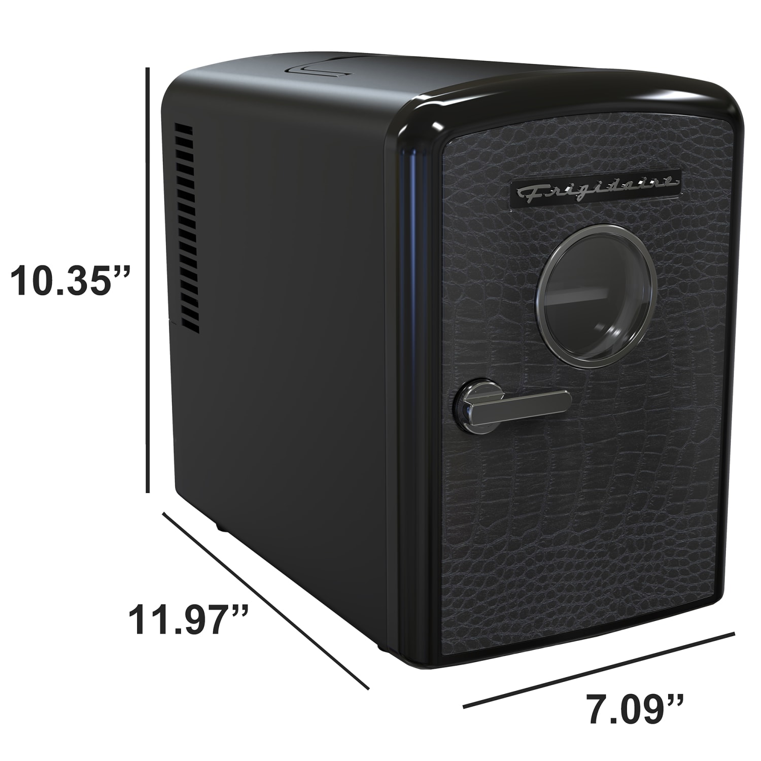 Frigidaire 9-Can Mini Fridge Cooler with Crocodile Door, Black, EFMIS181-BLKCROC - Image 6