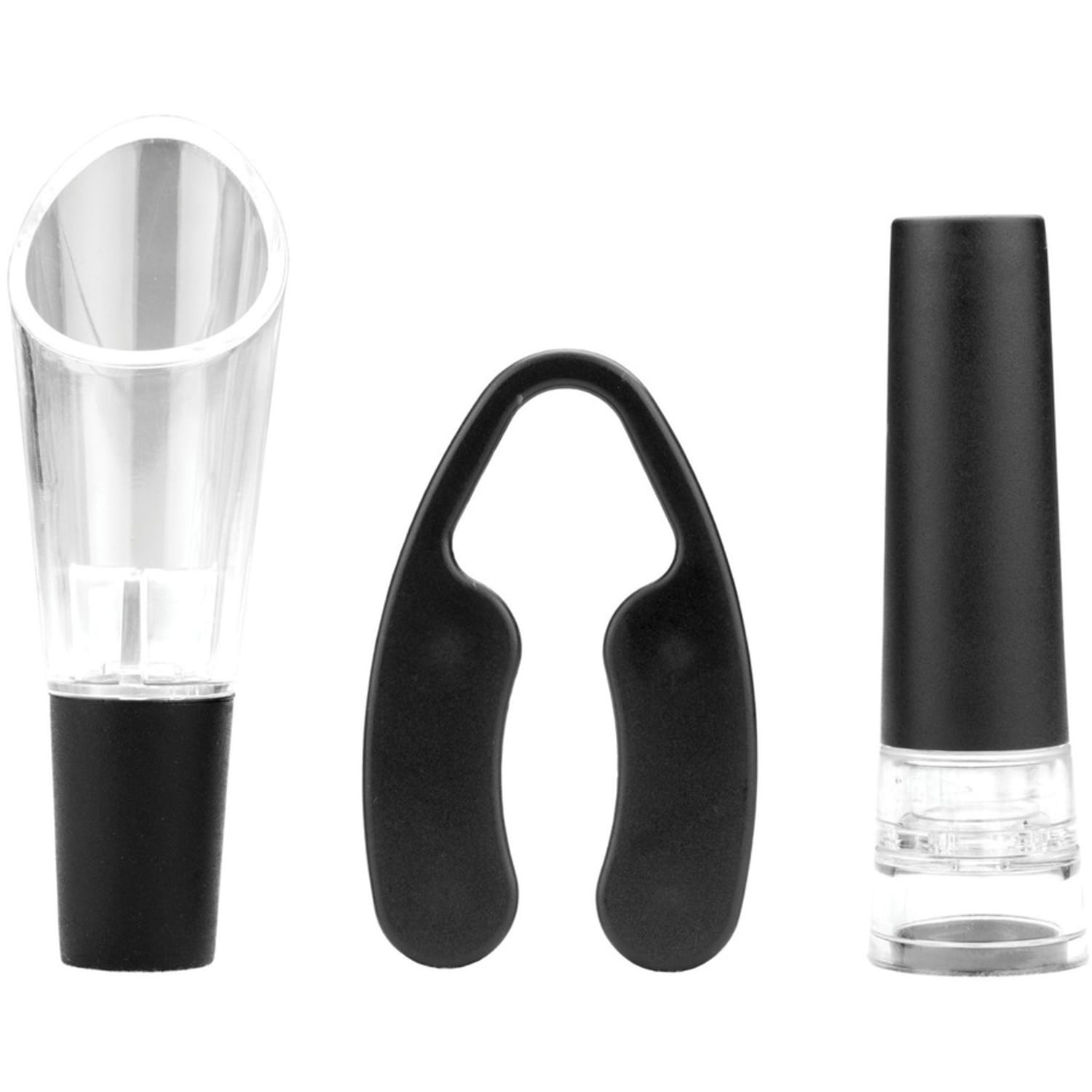 Brentwood Electric Wine Bottle Opener with Foil Cutter, Vacuum Stopper, and Aerator Pourer - LED Light, Foil Cutter, Portable - Silver - Image 4