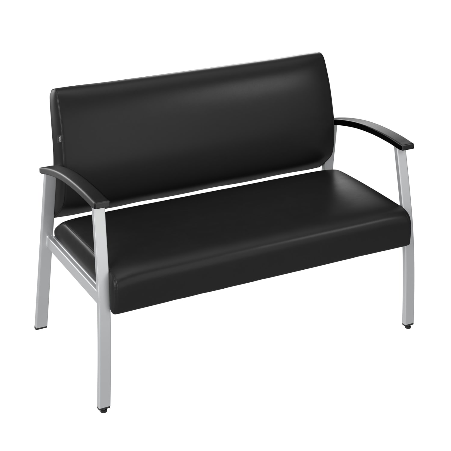 Bush Business Furniture Arrive Waiting Room Loveseat With Arms, Black, Standard Delivery - Image 3