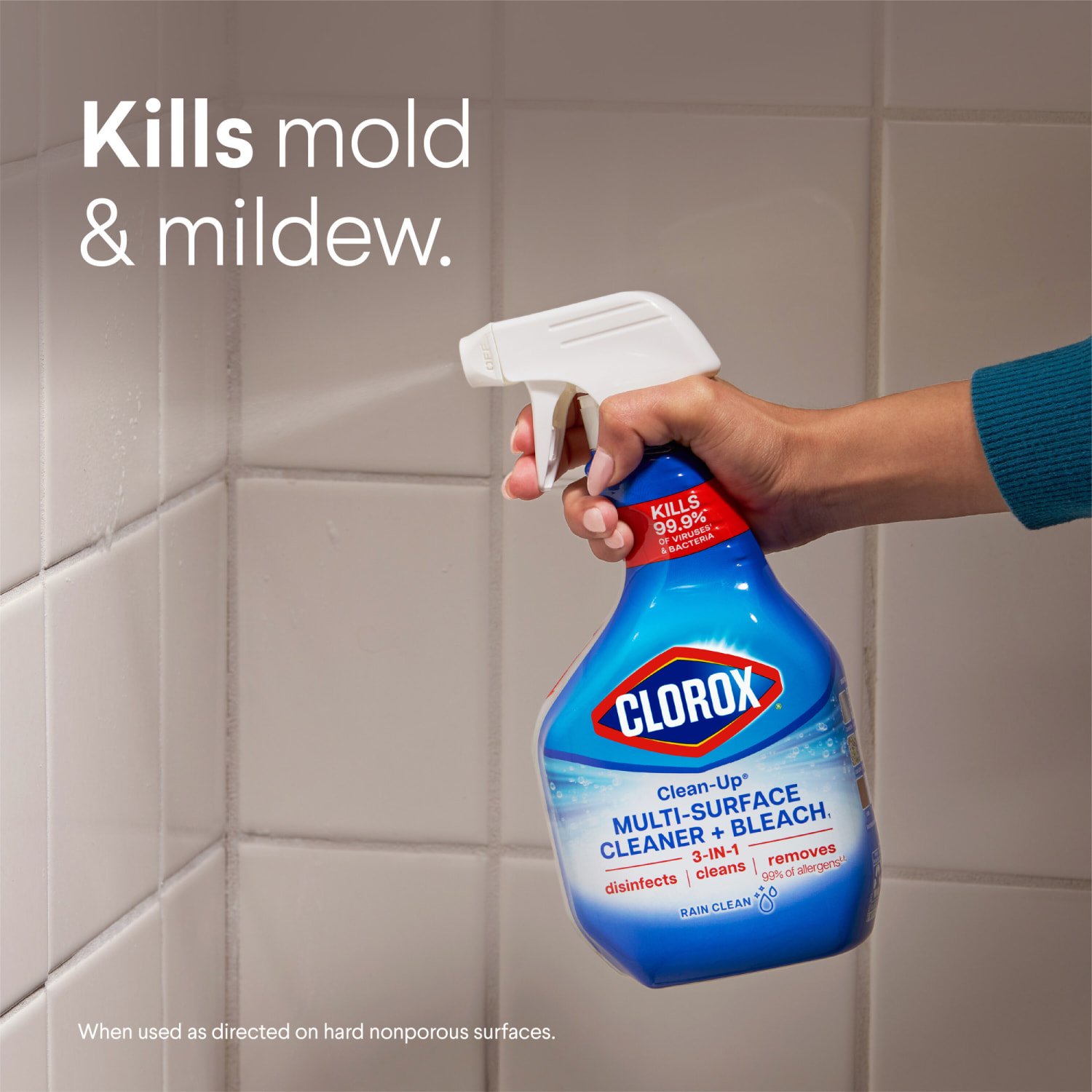 Clorox Clean-Up Multi-Surface Cleaner with Bleach, Rain Clean, Spray Bottle, 32 Fluid Ounces (30058) - Image 6