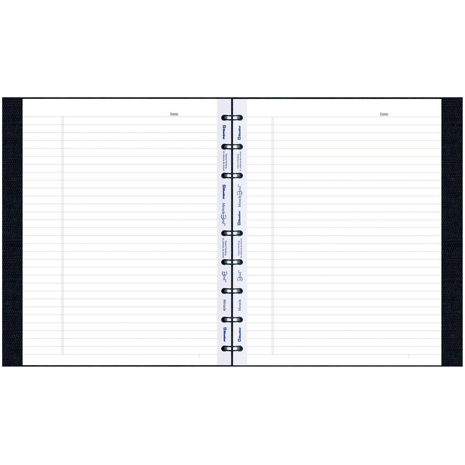 Blueline MiracleBind 50% Recycled Notebook, 9 1/4in x 7 1/4in, 75 Sheets, Black - Image 3