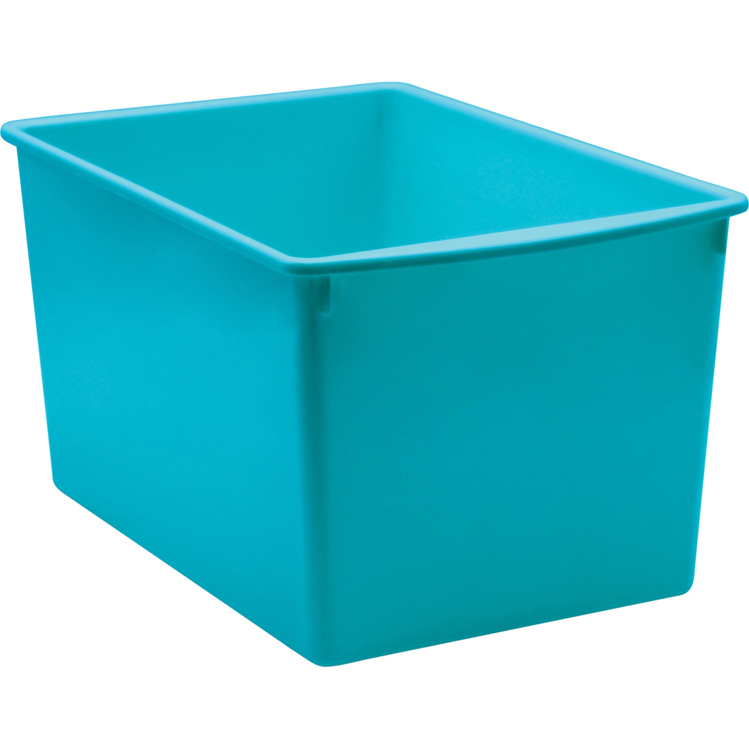 Teacher Created Resources Plastic Multi-Purpose Bins, 7-1/2inH x 9-1/4inW x 14inD, Teal, Pack Of 6 Bins - Image 3