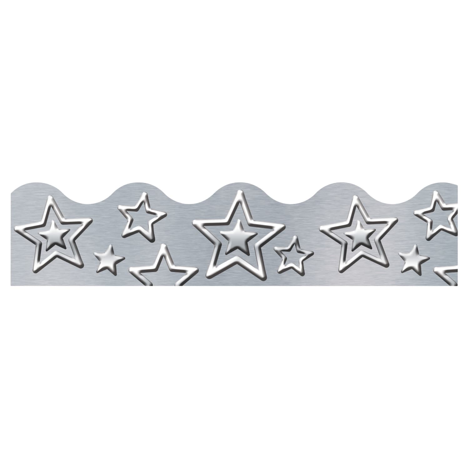 Trend Terrific Trimmers Packs, 39' x 2-1/4in, Silver Stars, Set Of 6 Packs - Image 3