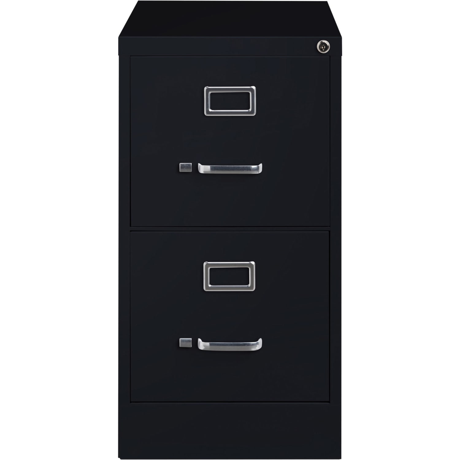 Lorell Fortress 26-1/2inD Vertical 2-Drawer Letter-Size File Cabinet, Black - Image 3